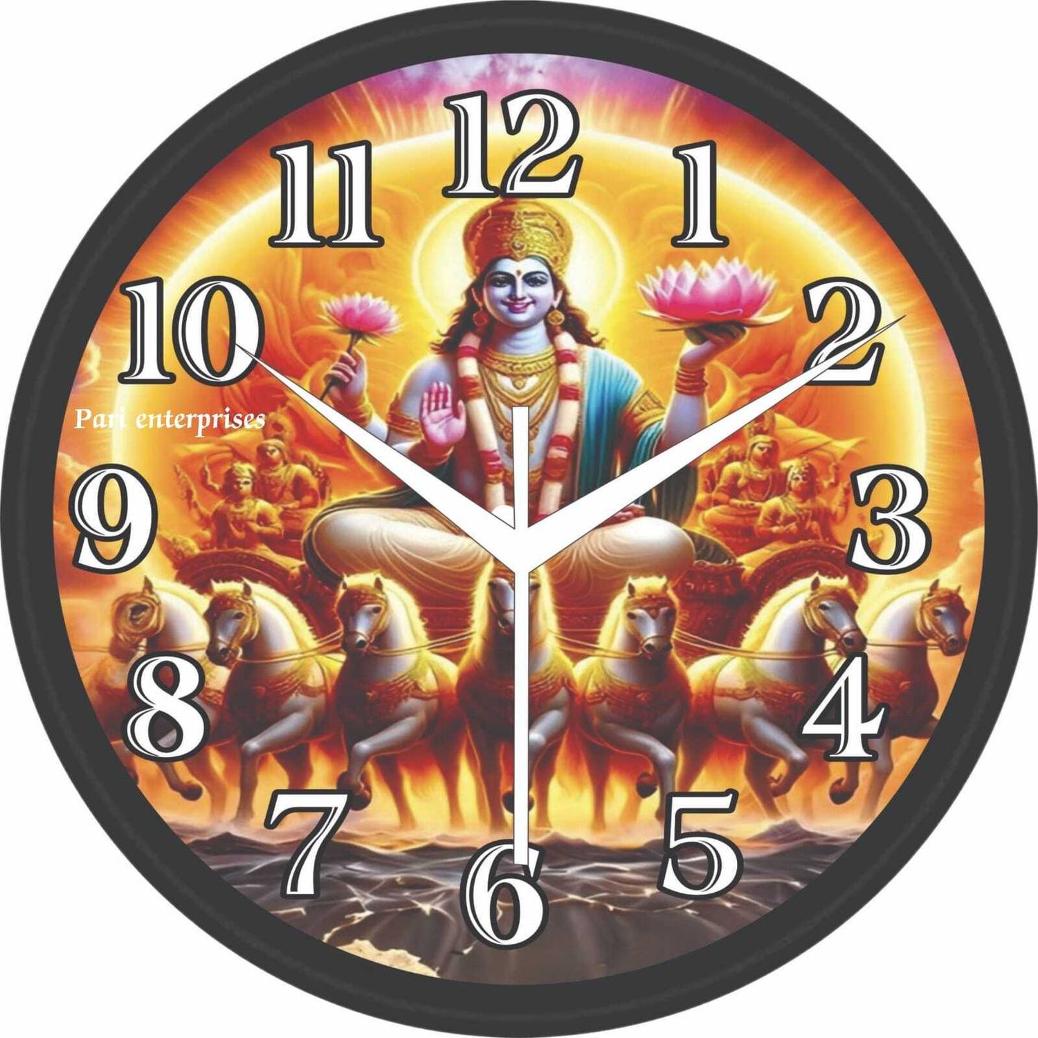 pari enterprises Analog 25 cm X 25 cm Wall Clock (Multicolor, Wit