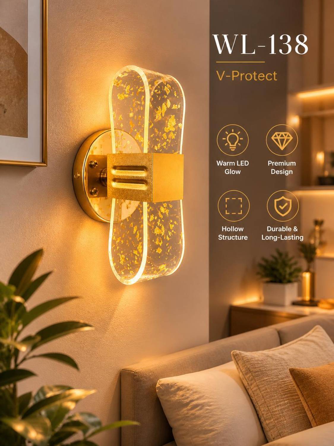 vprotect Wallchiere Wall Lamp With Bulb