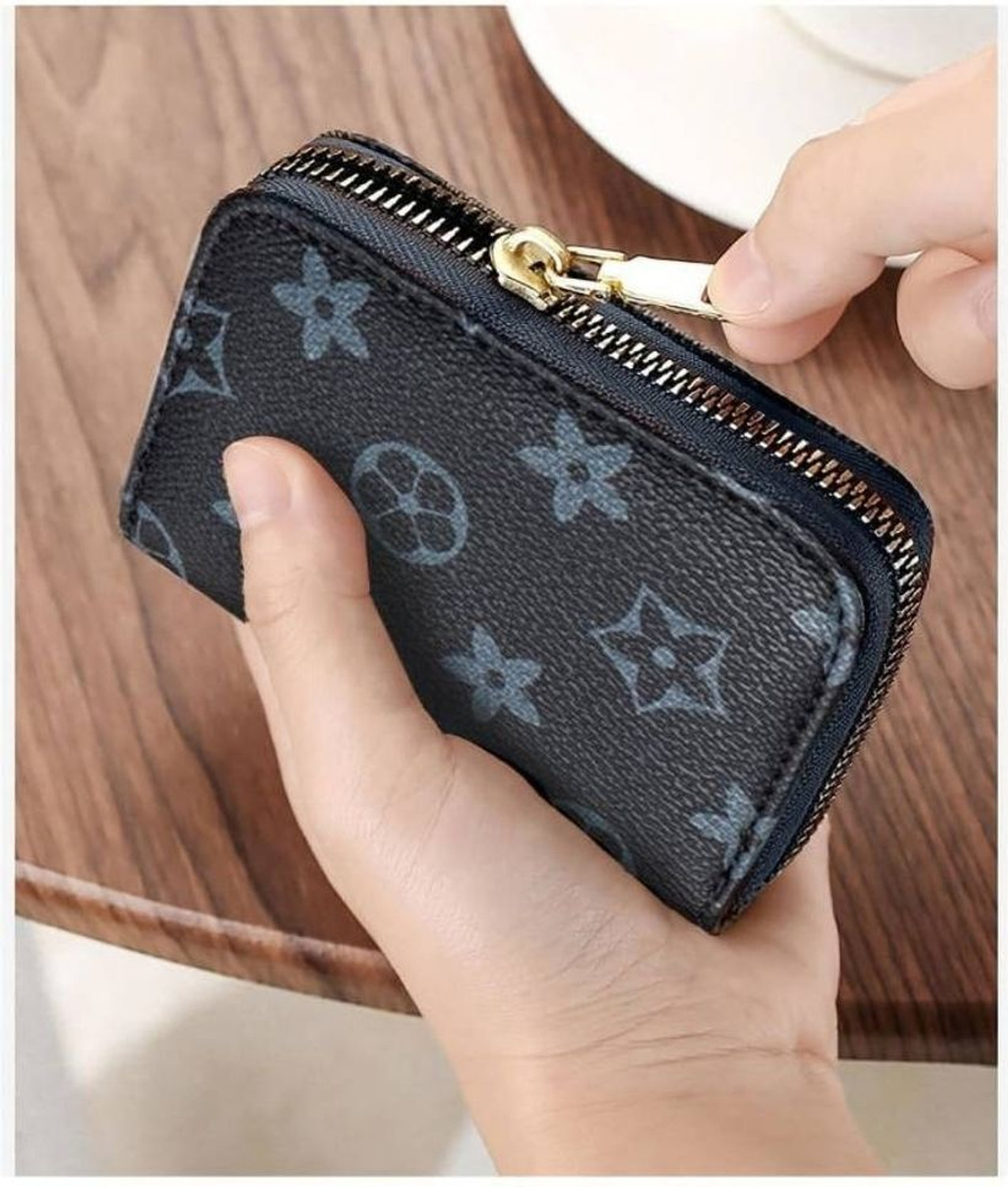 Image of KILLER Men Casual, Formal Black Artificial Leather Card Holder