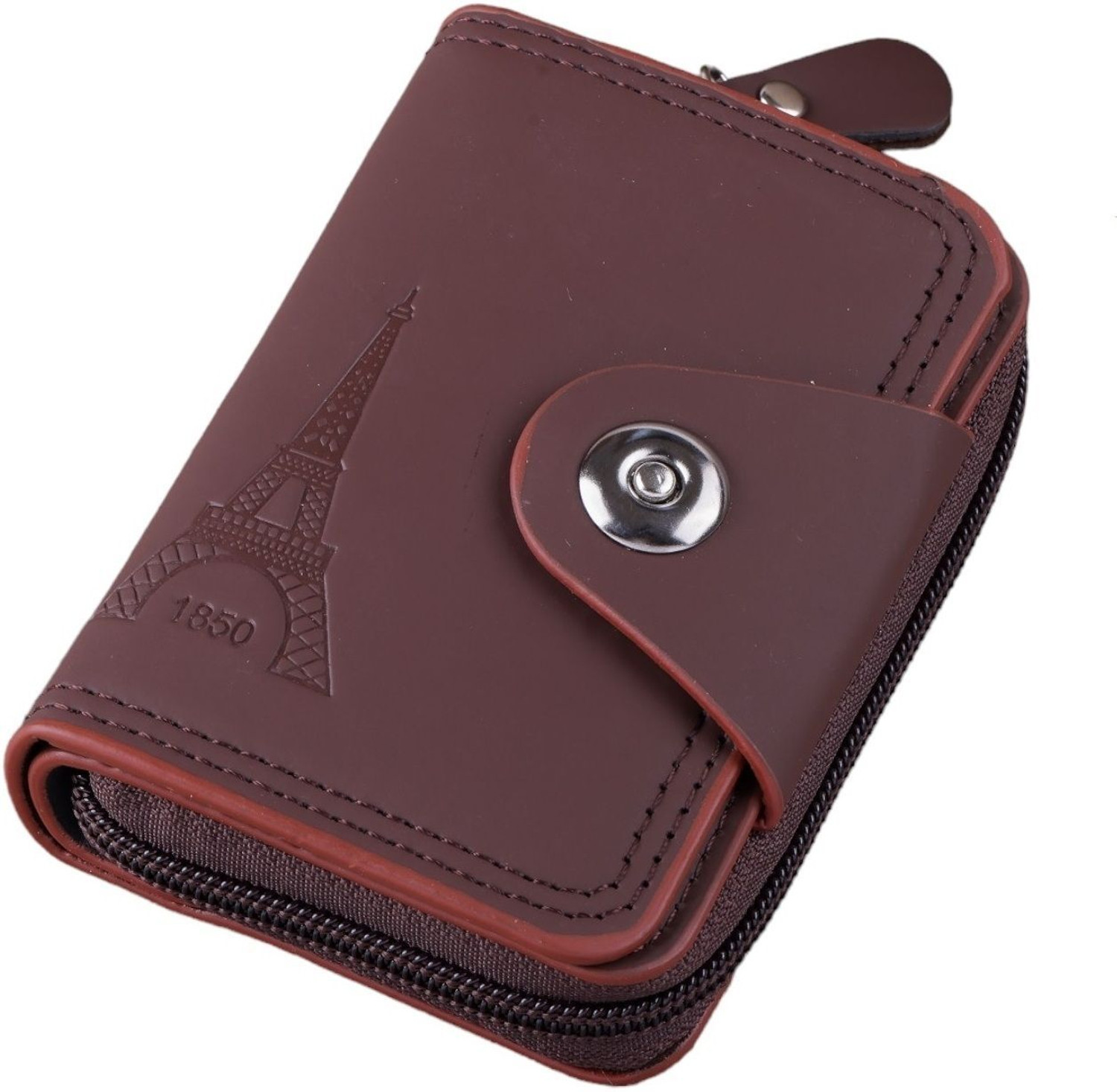 Image of KILLER Men Casual, Formal Brown Artificial Leather RFID Card Holder (11 Card Slots)