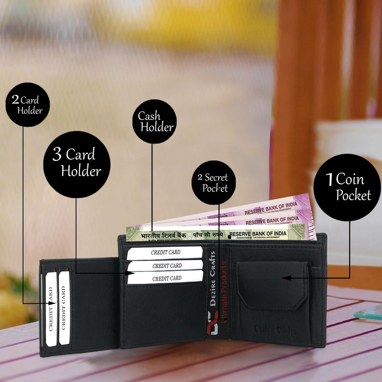 Image of shivay Men Casual, Ethnic, Evening /Party, Travel, Formal, Trendy Black Artificial Leather Wallet