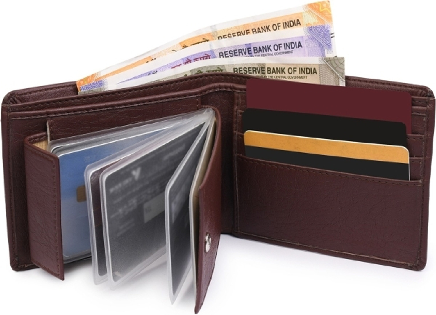 Image of Flipcon Men & Women Casual, Ethnic, Evening /Party, Formal, Trendy, Formal Brown Artificial Leather RFID Wallet (8 Card Slots)
