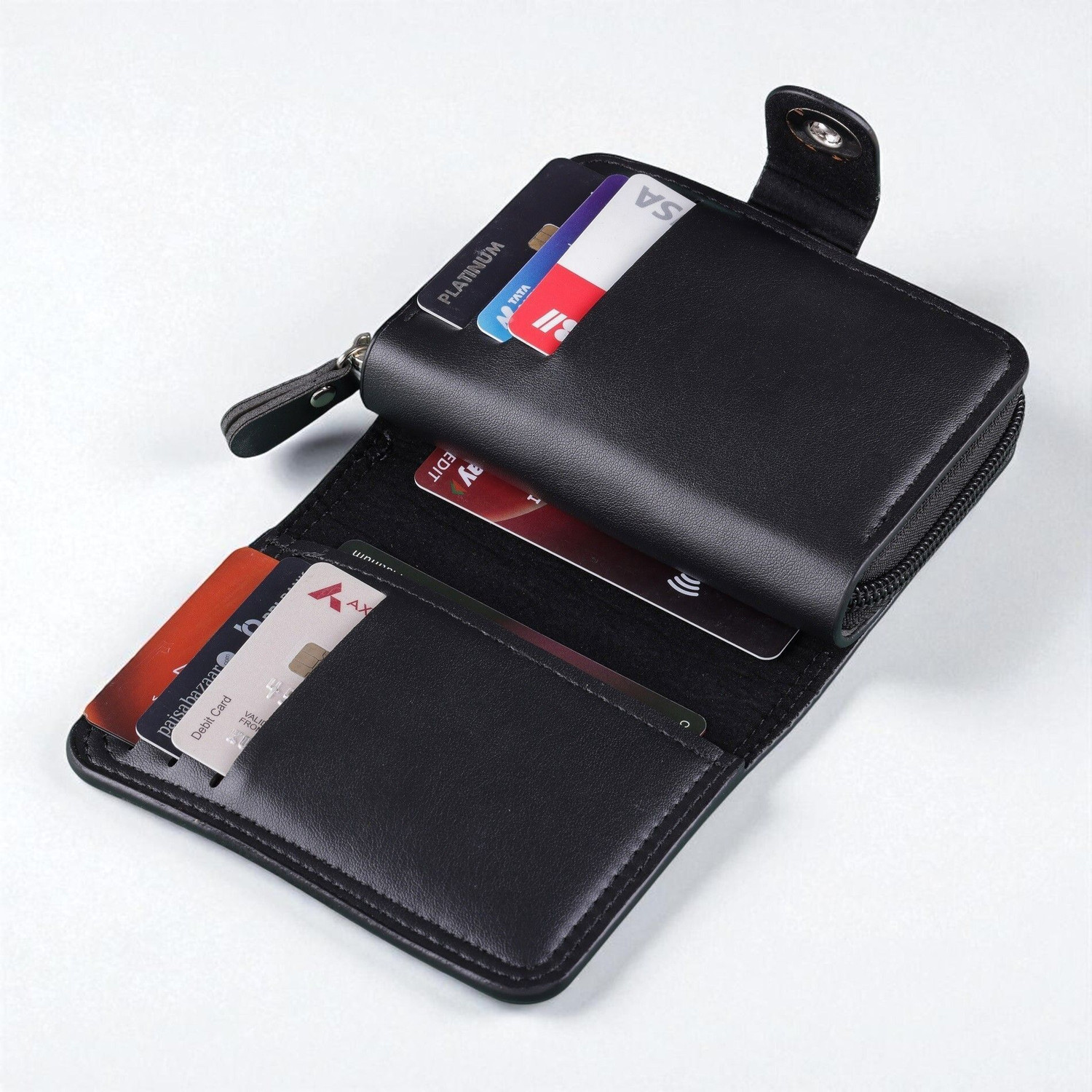 Image of METRONAUT Men Casual, Formal Black Genuine Leather Card Holder