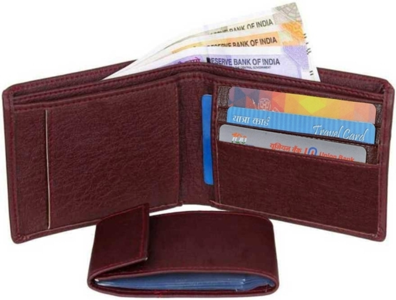 Image of Flipcon Men & Women Casual, Ethnic, Evening /Party, Formal, Trendy, Formal Brown Artificial Leather RFID Wallet (8 Card Slots)
