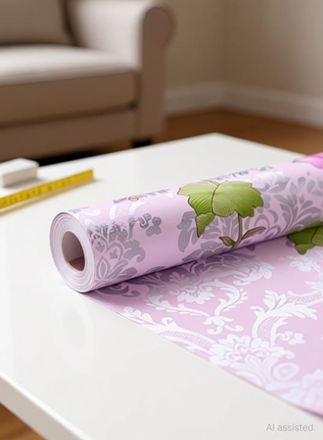 Image of HOMEMATES 304.8 cm x 45 cm Waterproof Floral & Botanical Vinyl Wallpaper