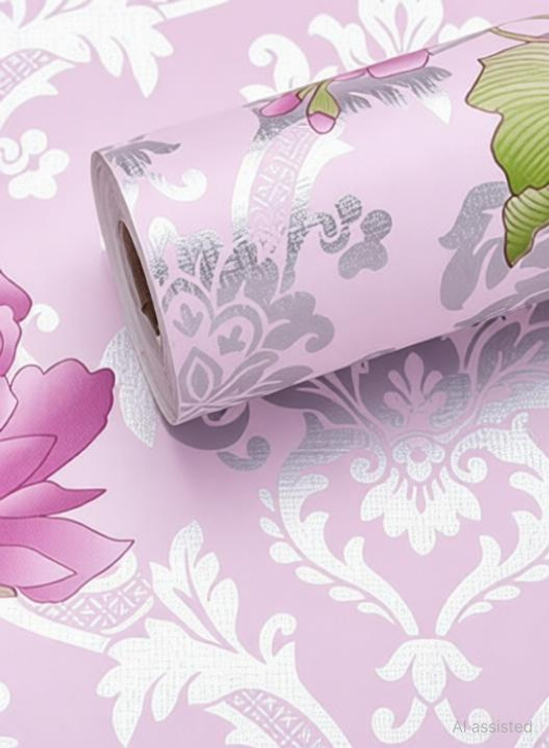 Image of HOMEMATES 304.8 cm x 45 cm Waterproof Floral & Botanical Vinyl Wallpaper