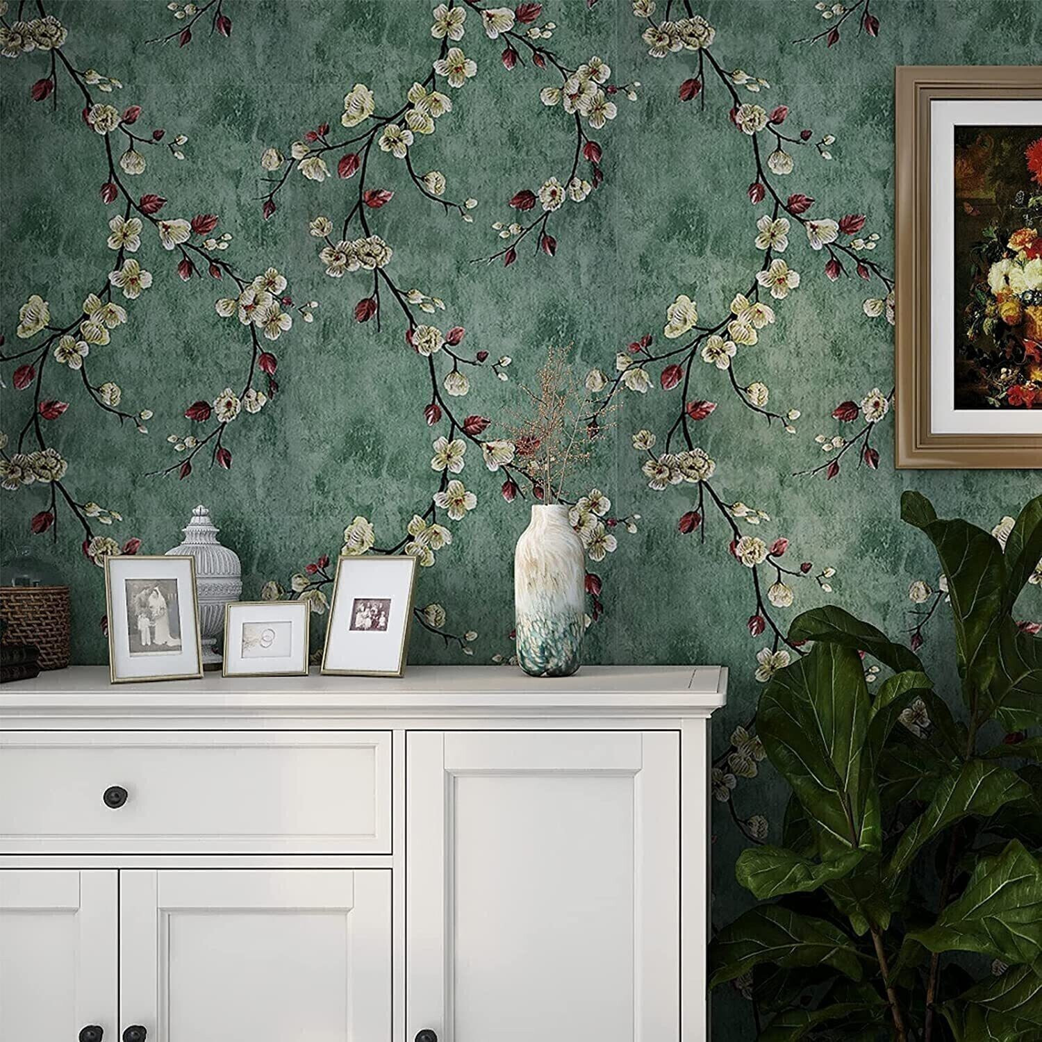 Image of FOKRIM 300 cm ST- Green flower 45x300cm Self Adhesive Sticker