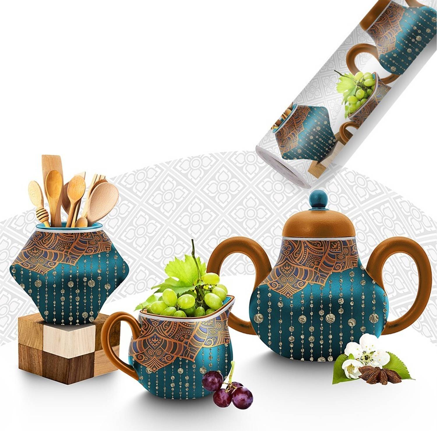 BDM 240 cm x 40 cm Waterproof Decorative Vinyl Wallpaper