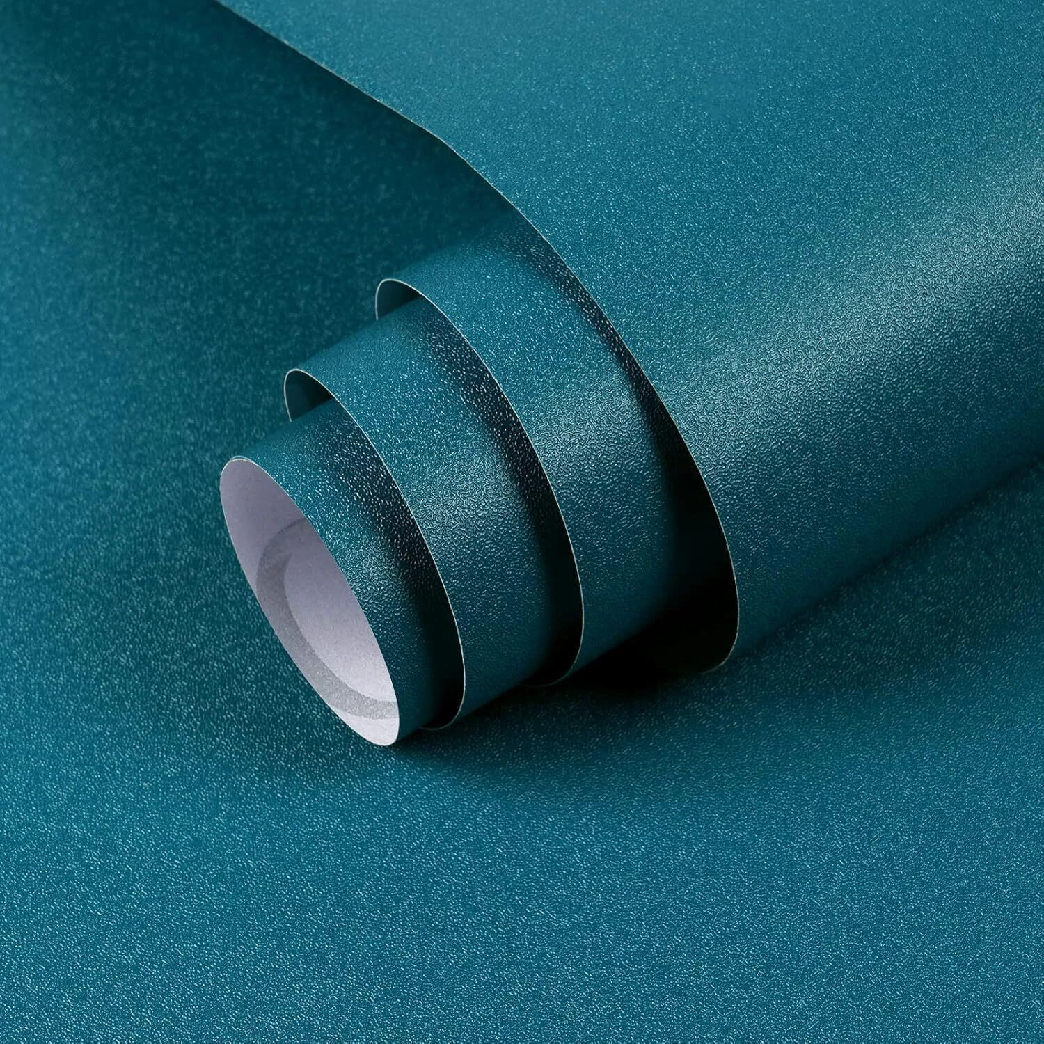 Image of FOKRIM 300 cm x 45 cm Waterproof Decorative Vinyl Wallpaper (Green)