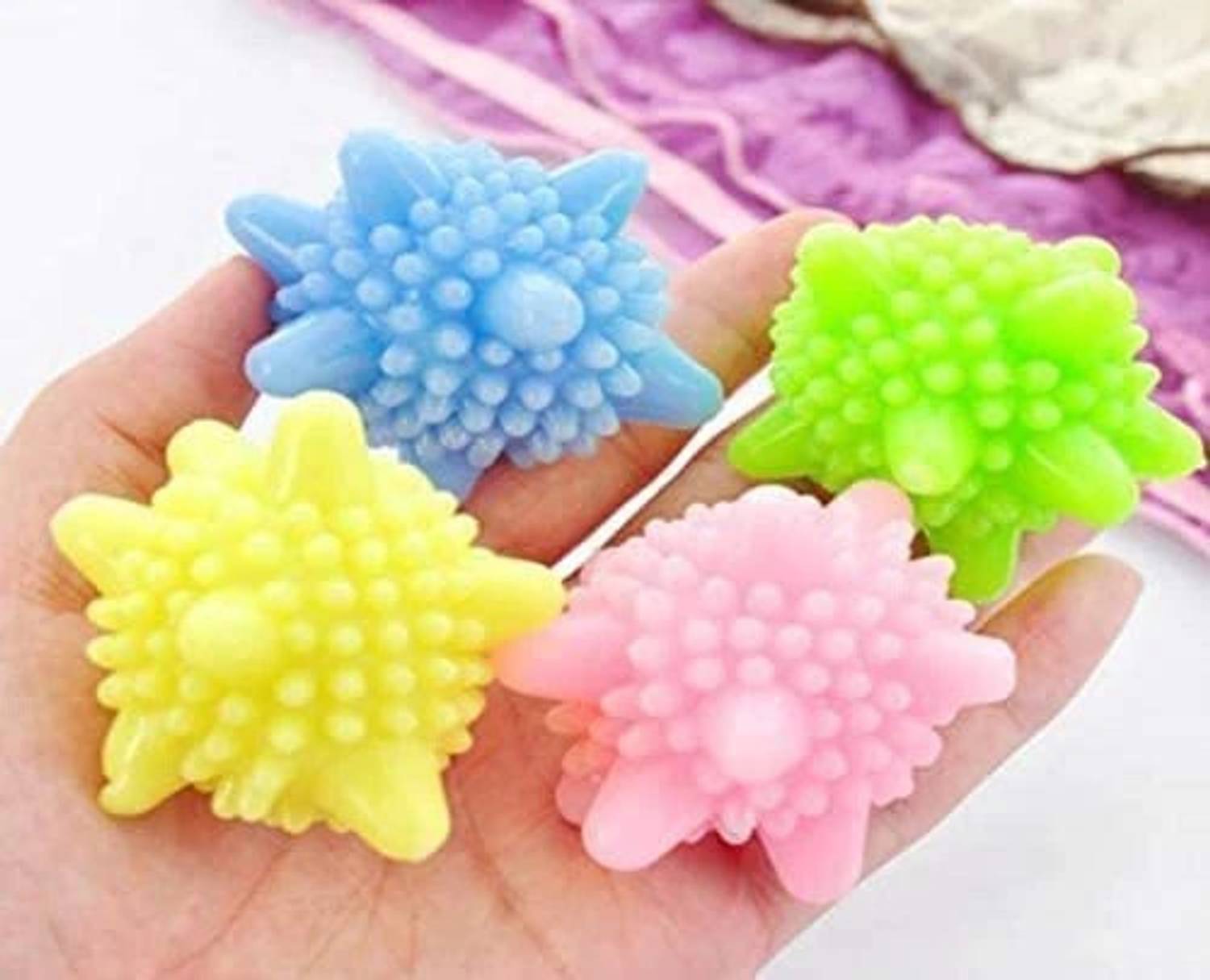 ADMONITION Silicone Washing Machine, Laundry Dryer Balls Laundry Ball (pack of 4) Detergent Bar