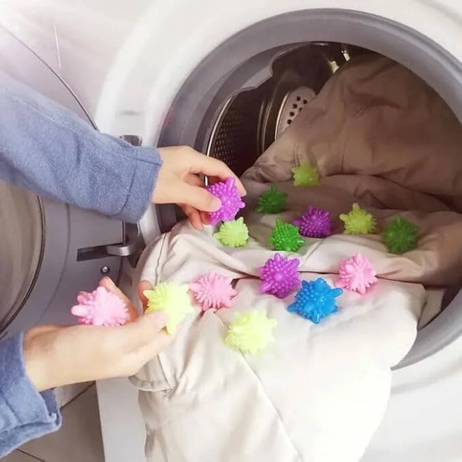 ADMONITION Colorful Laundry Dryer Soft Silicone Corona Ball For Cloth Cleaning FasterDrying Detergent Bar