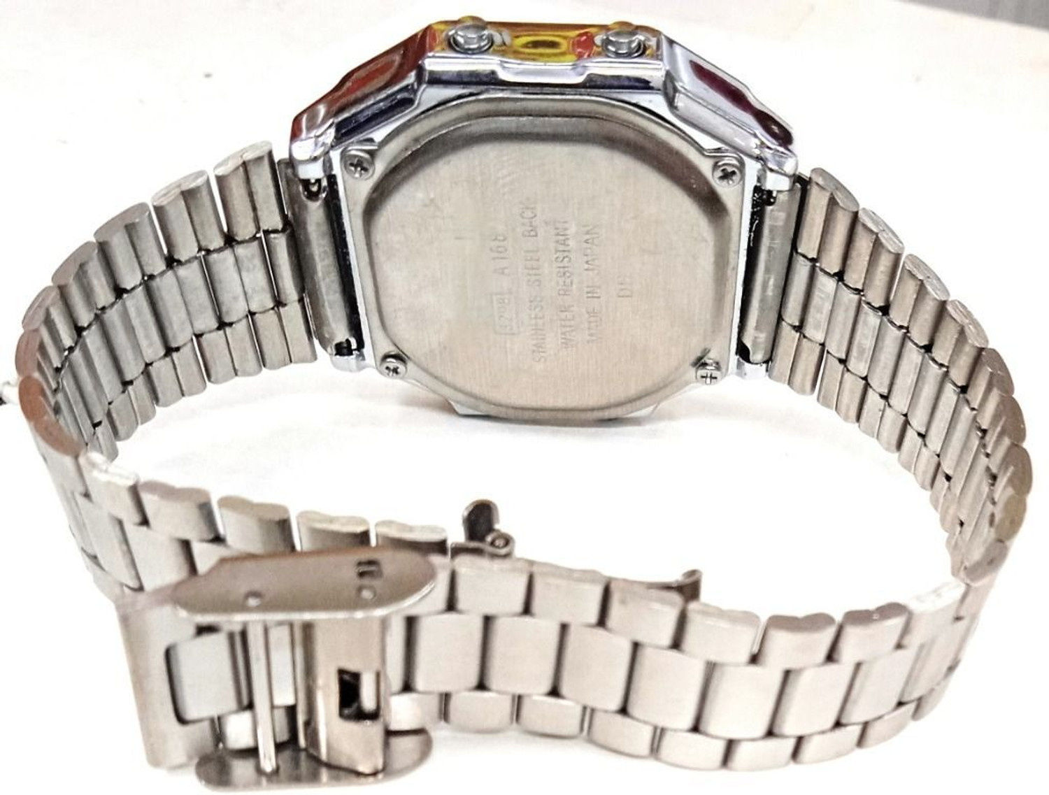 Image of Zadinga Dial Color: Grey, Case Shape: Rectangular Watch Movement Type: Quartz, Watch Display Type: Digital and Stainless Digital Watch - For Men & Women