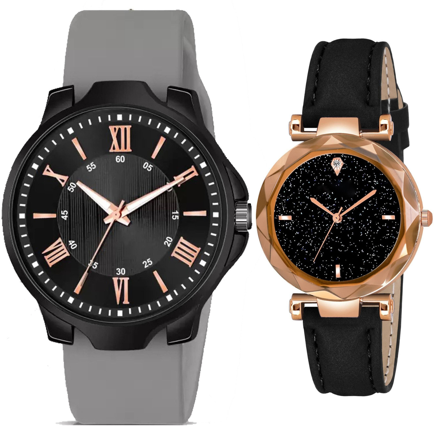 Image of Kyron Elegant Matching Couple Analog Watch Combo for Men & Women Analog Watch - For Couple