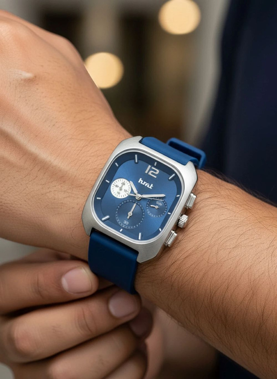 Image of hmt QUARTZ Ring Blue Analog Watch - For Men