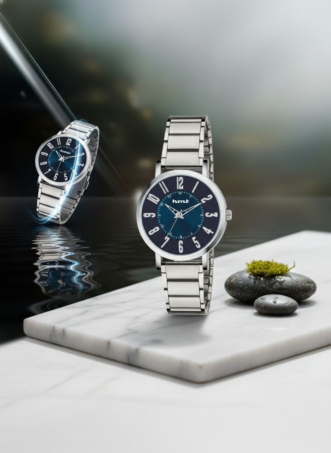 Image of Hmrt Attractive Blue Color Luxury Trending Analog Watch - For Women
