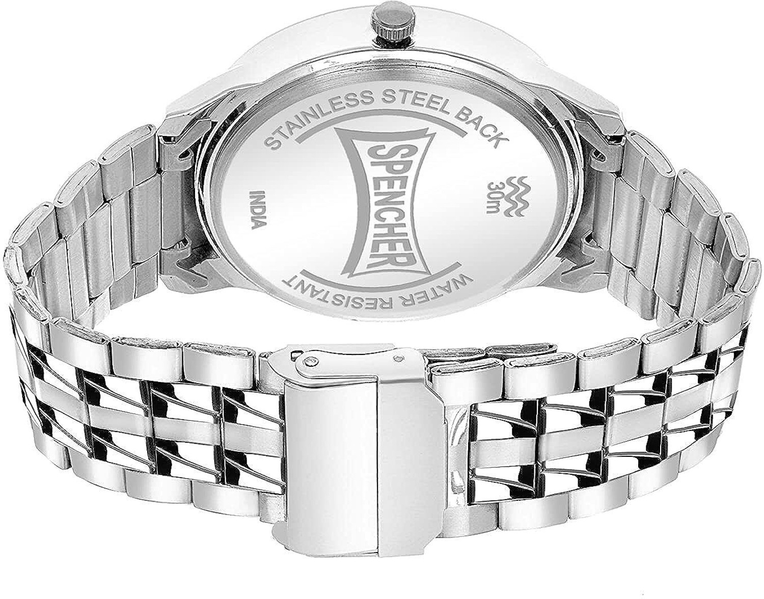 Image of Spencher Spencher 1187SM Stainless Steel Green Dial Casual Analog Watch - For Men