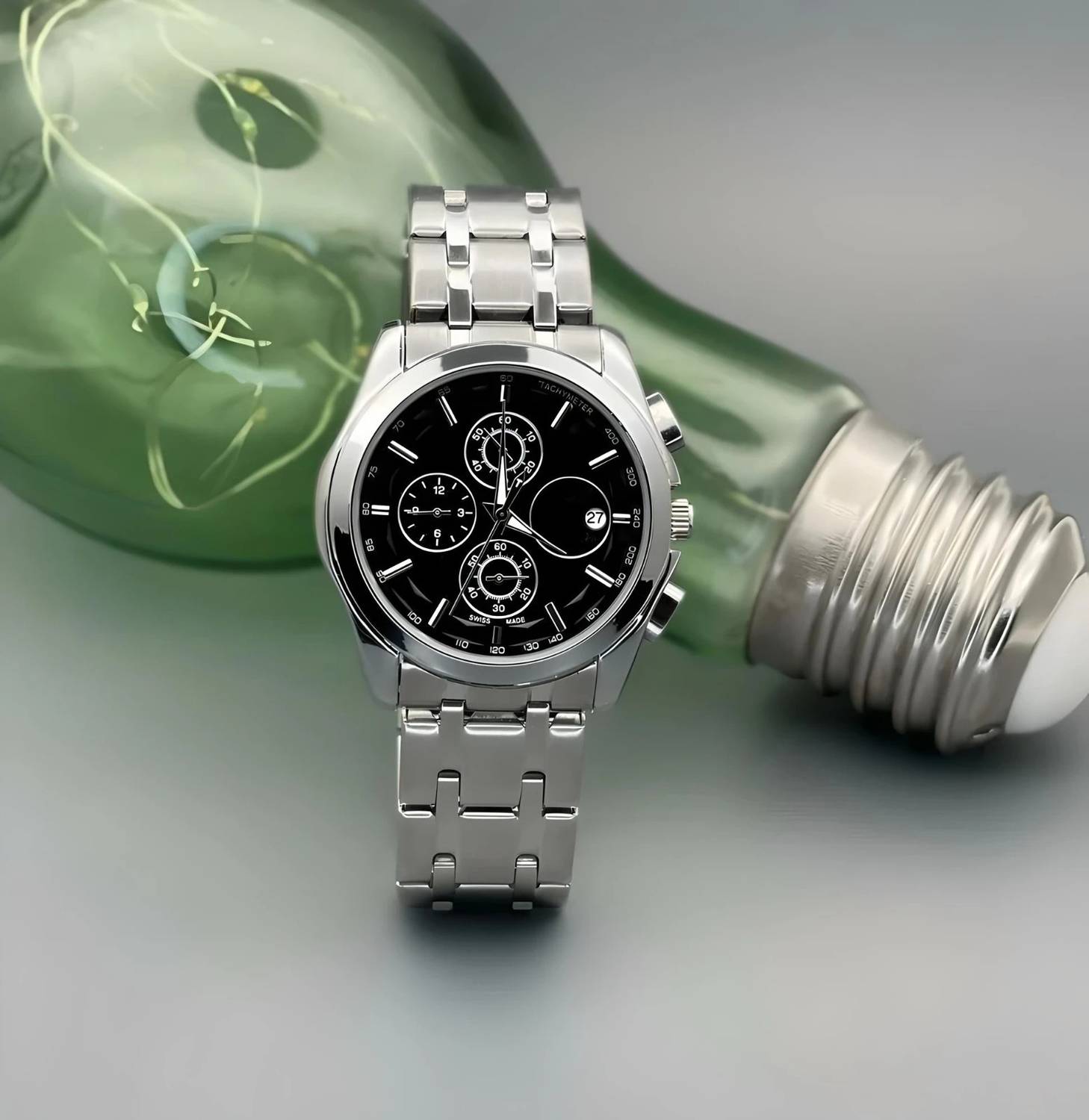 Lucifer Men's Black Chronograph Watch - Image 3