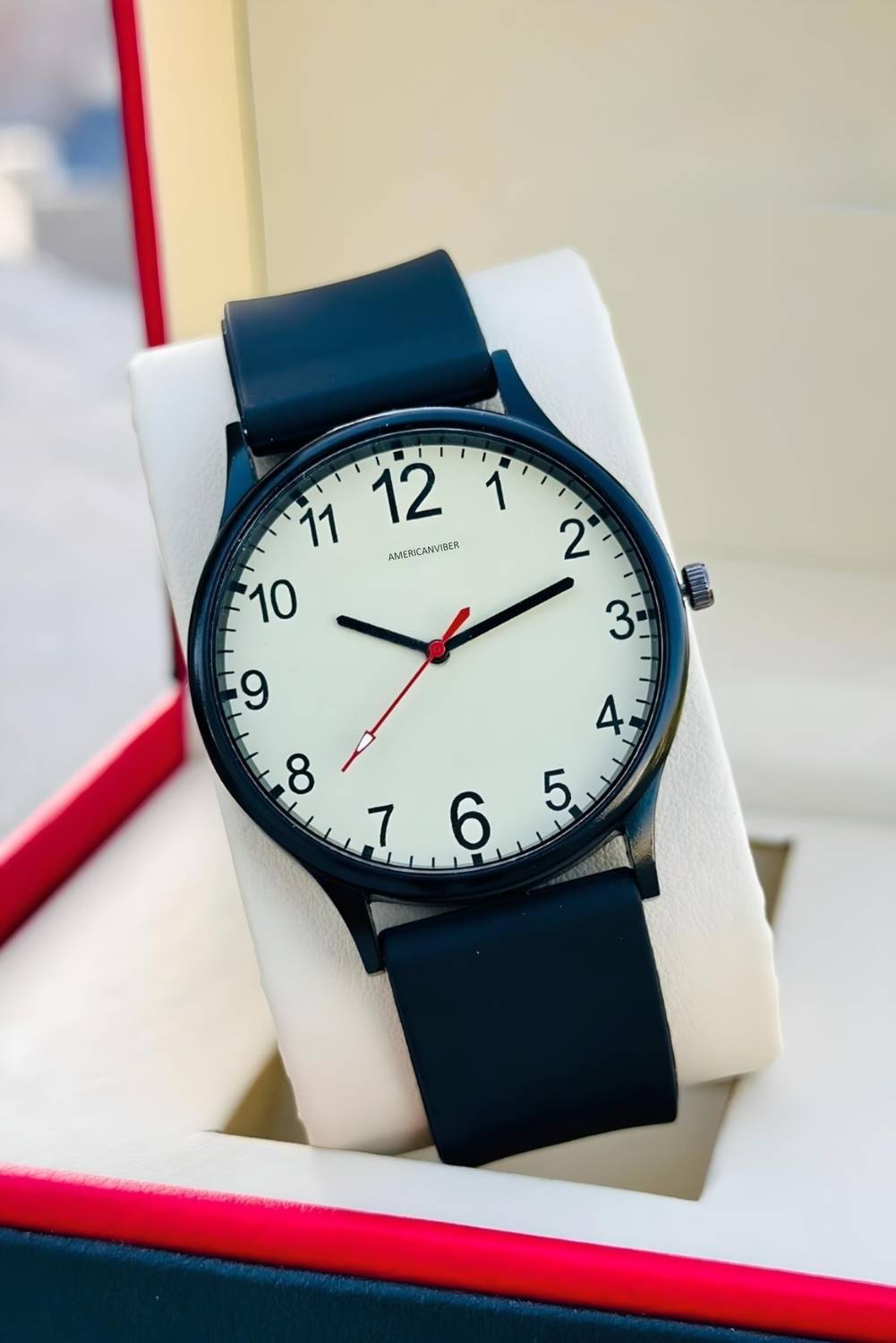 Americanviber DRM0016 Round Dial Silicone Strap Smooth Grip Men's Professional Watch Analog Watch  - For Men