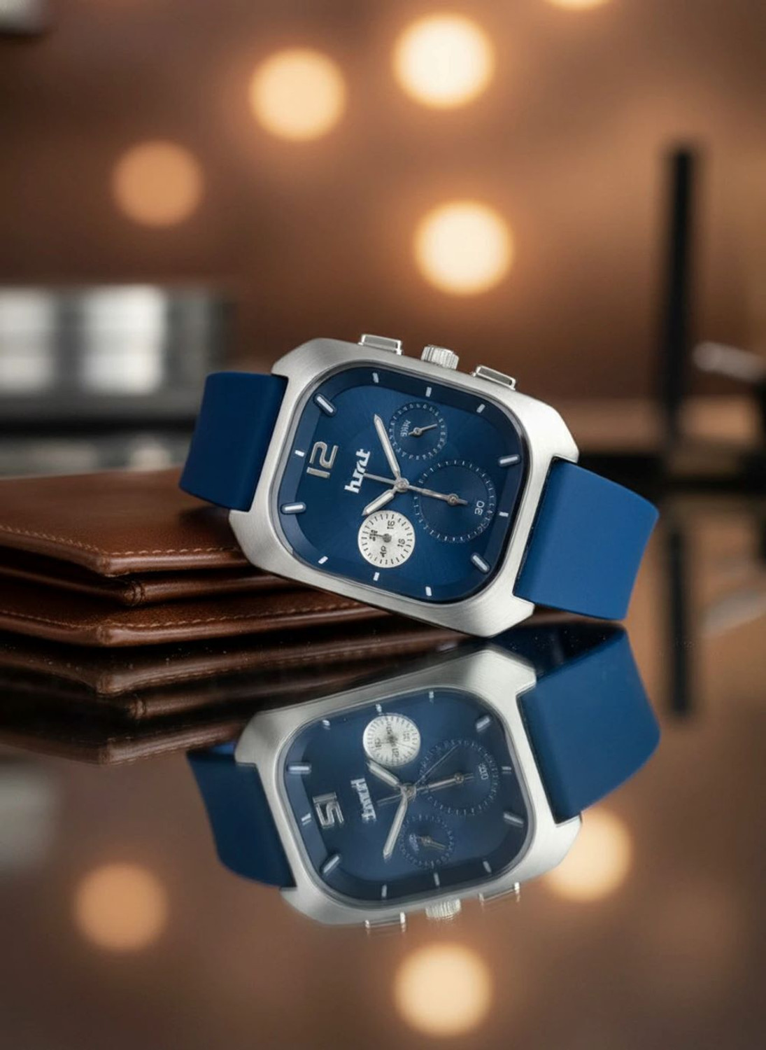 Image of hmt QUARTZ Ring Blue Analog Watch - For Men