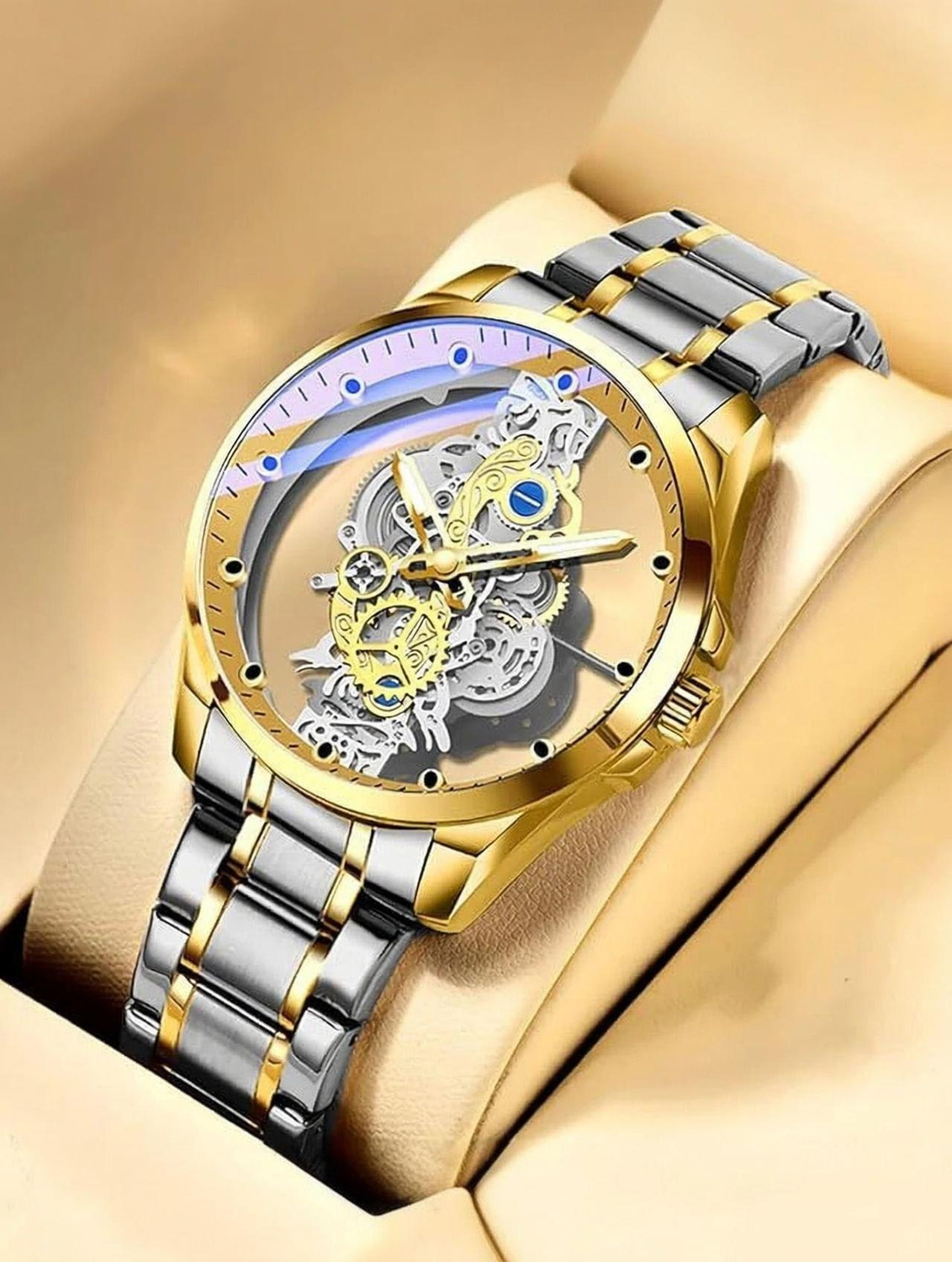 Image of ClassyMen Skeleton Watch ClaasyMen Premium Skeleton Series Analog Watch for Men Analog Watch - For Men