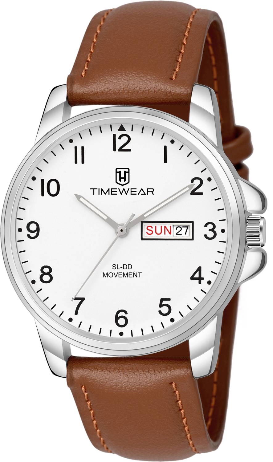 TIMEWEAR 305WDTG Brown Leather Analog Watch - Men - Image 3