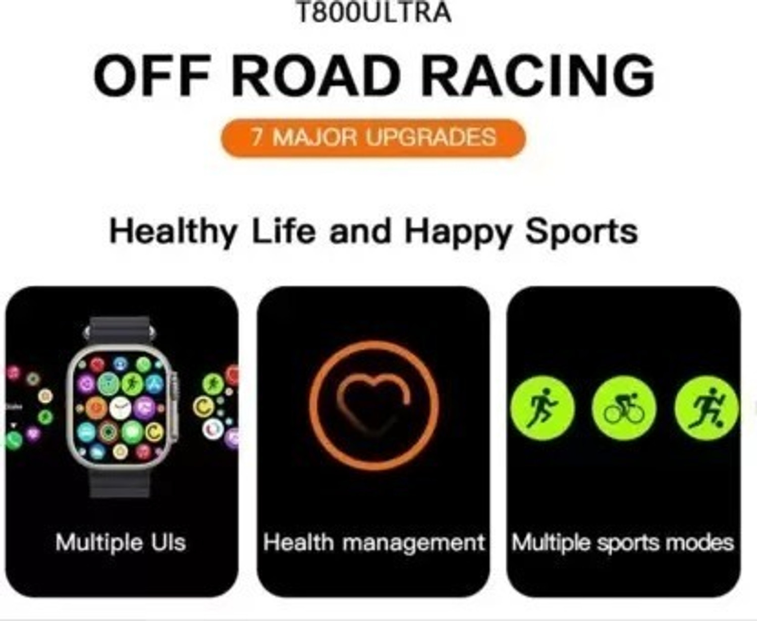 Image of Yash Enterprises New T800 Ultra Watch compatiable with all Smart phones Smartwatch