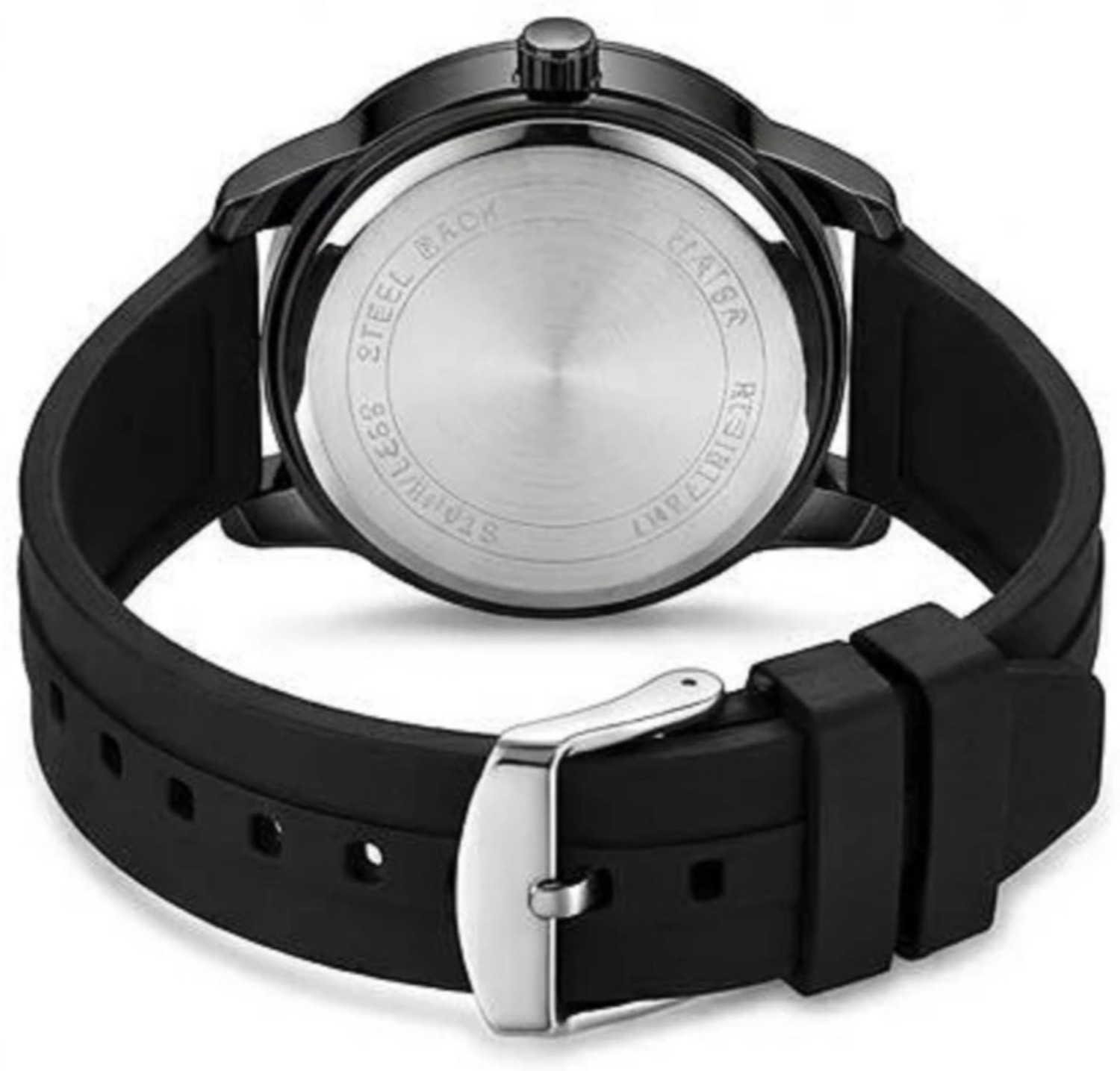 Image of WRISTON 161 Prime Collection Dual Dial Quartz Black Silicone Strap Analog-Digital Watch - For Men