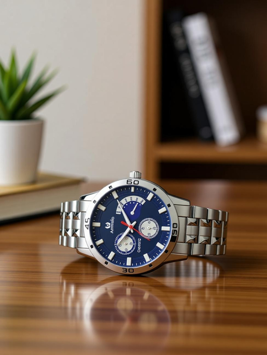 Image of ShopGlobal 710-BLU 2024-64 Analog Watch - For Men