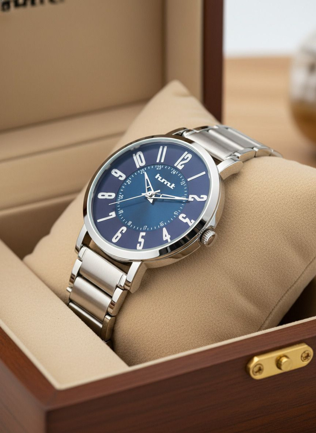 Image of Hmrt Attractive Blue Color Luxury Trending Analog Watch - For Women