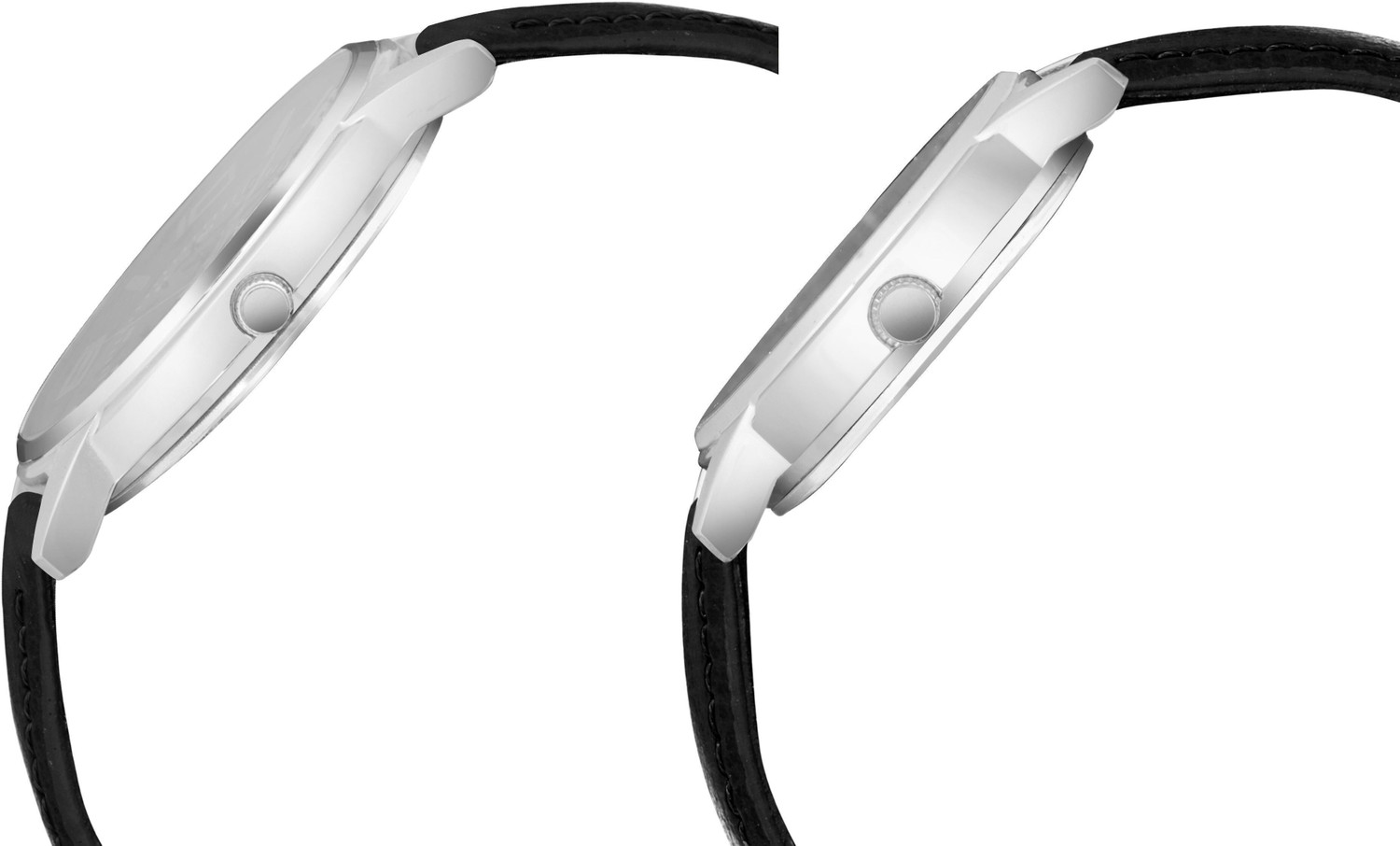 Image of Loretta White Dial Black Leather Belt Men & Women Analog Watch - For Couple
