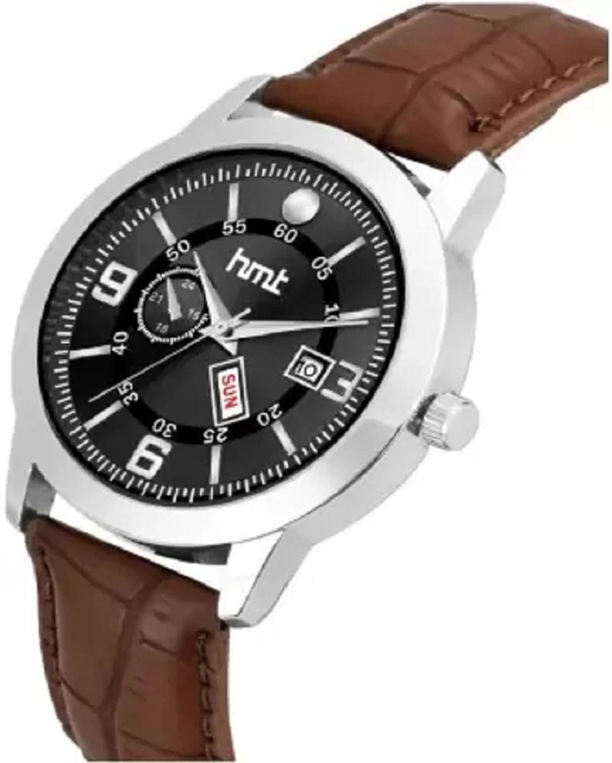 Image of hmt QUARTZ Black Dial Day & Date Analog Watch - For Men