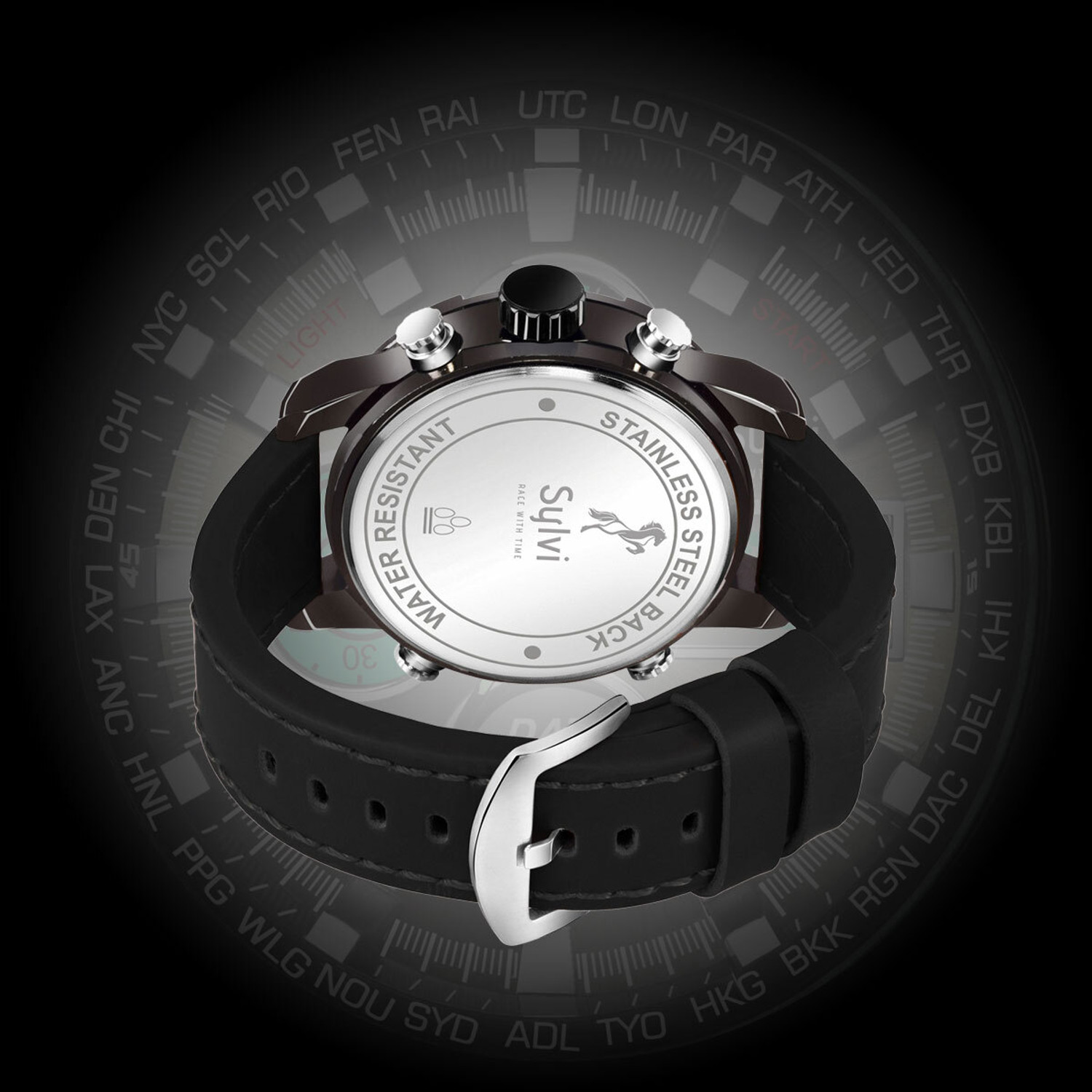Image of Sylvi ICONIC-BLACK Analog-Digital Watch - For Men