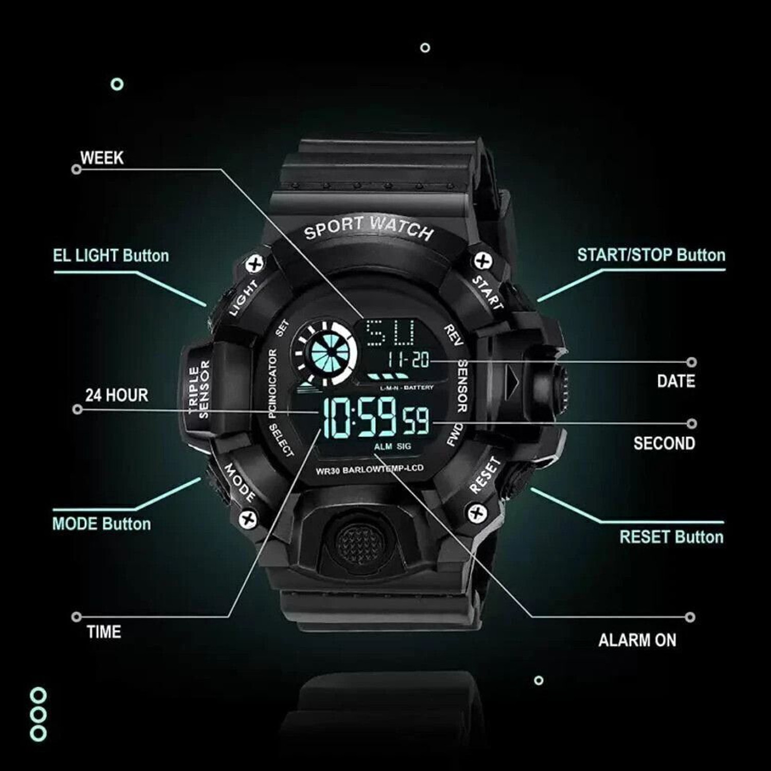 Image of mobspot Fashion Combo Digital Watch Stylish Wrist Watch for Boys & Girls Digital Watch - For Boys