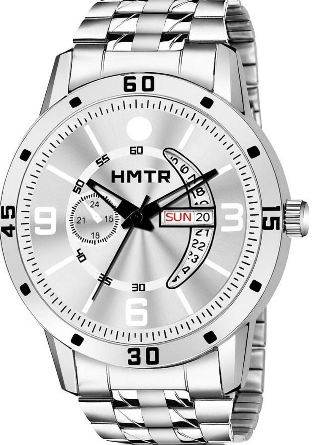 HMTr HMTr-7088-SILVER DAY AND DATE WORKING Analog Watch – For Boys