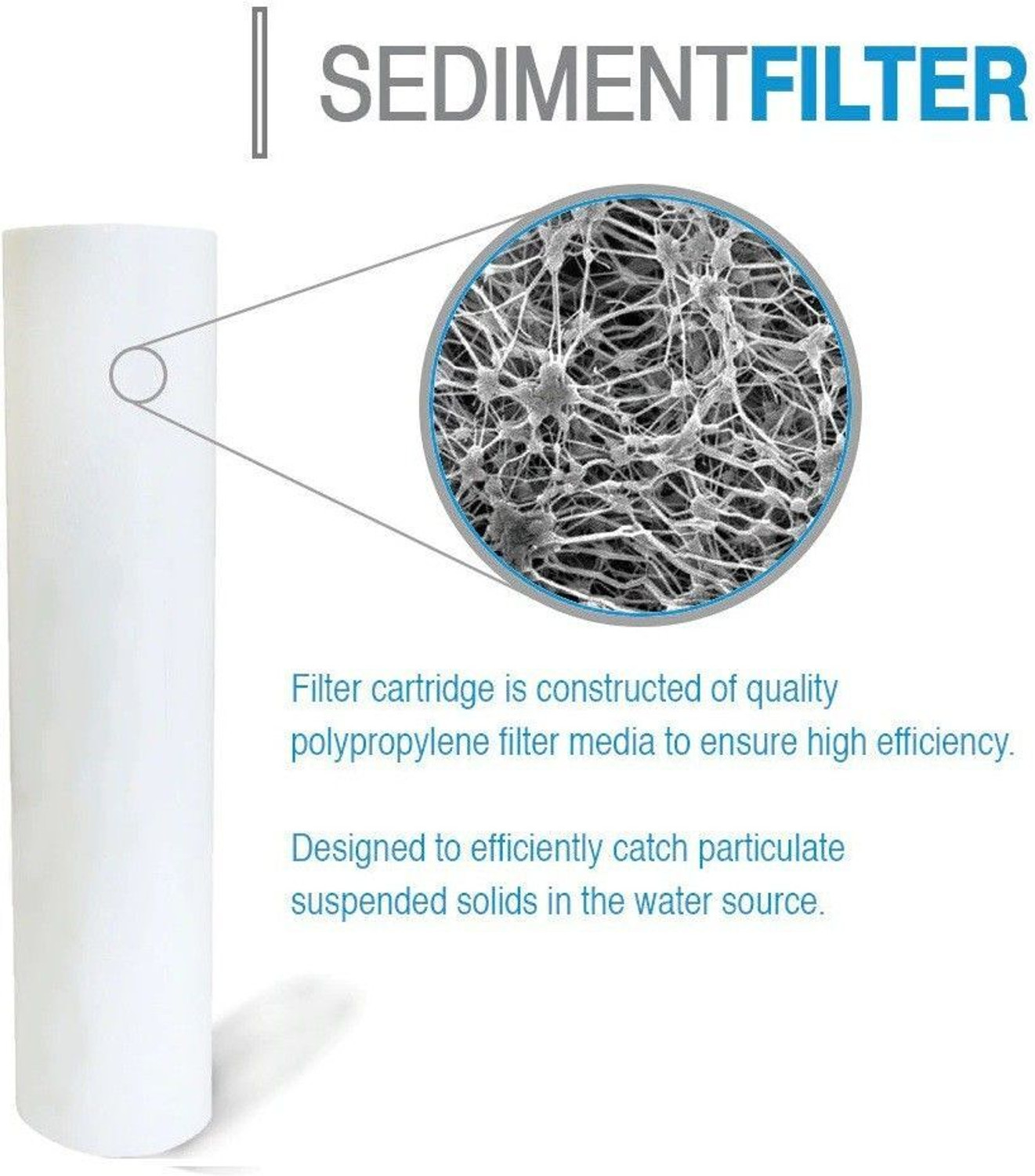 Image of Kemflow RO PRE FILTER SPUN KEMFLO 10 inch PACK OF 24 Solid Filter Cartridge Solid Filter Cartridge