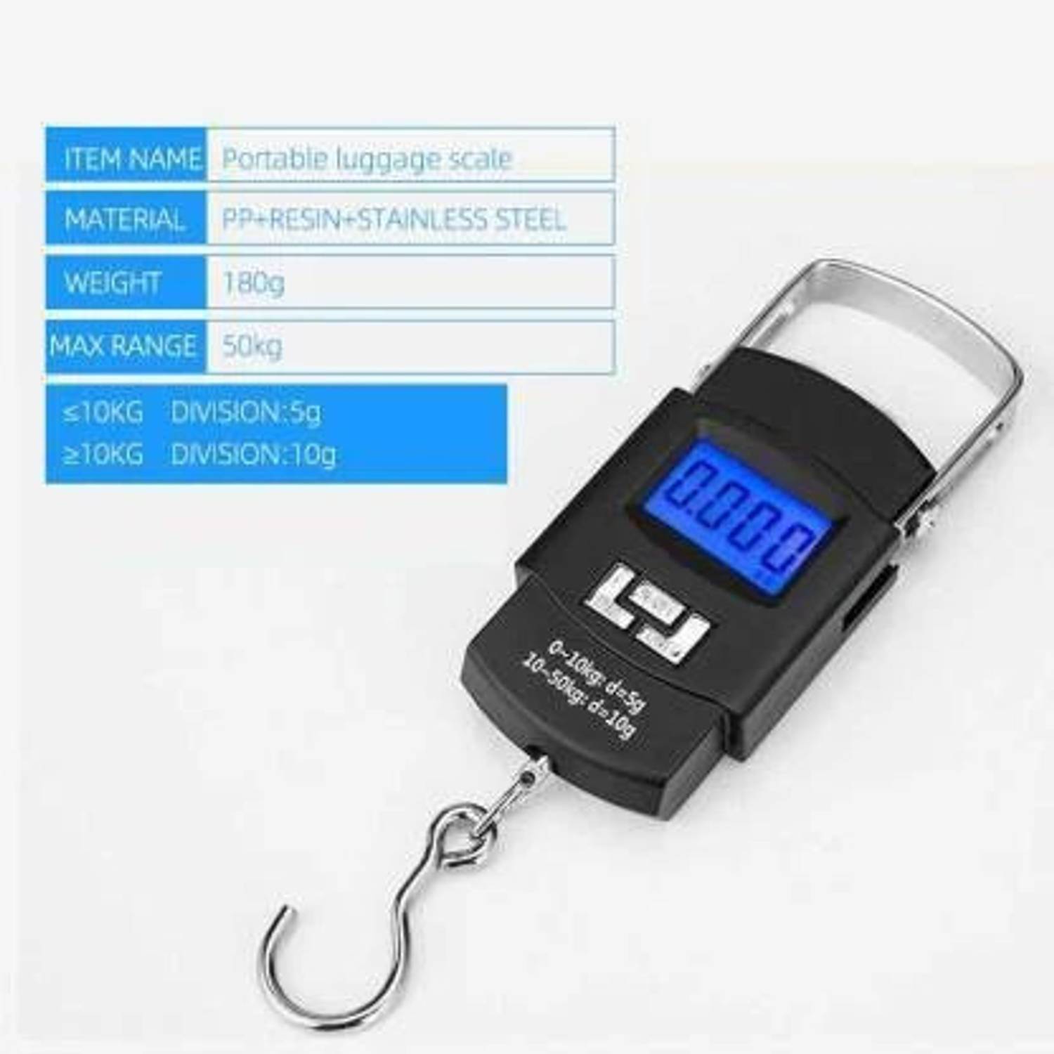 adorrobella 50 Kg Weighing Scale with big size electric kata with metal hook Weighing Scale