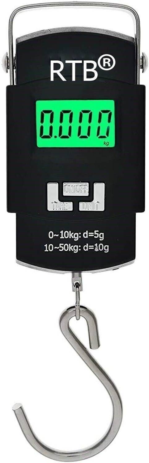 texla 50 Kg Black Pocket Portable Hanging Weighing Scale - Image 1