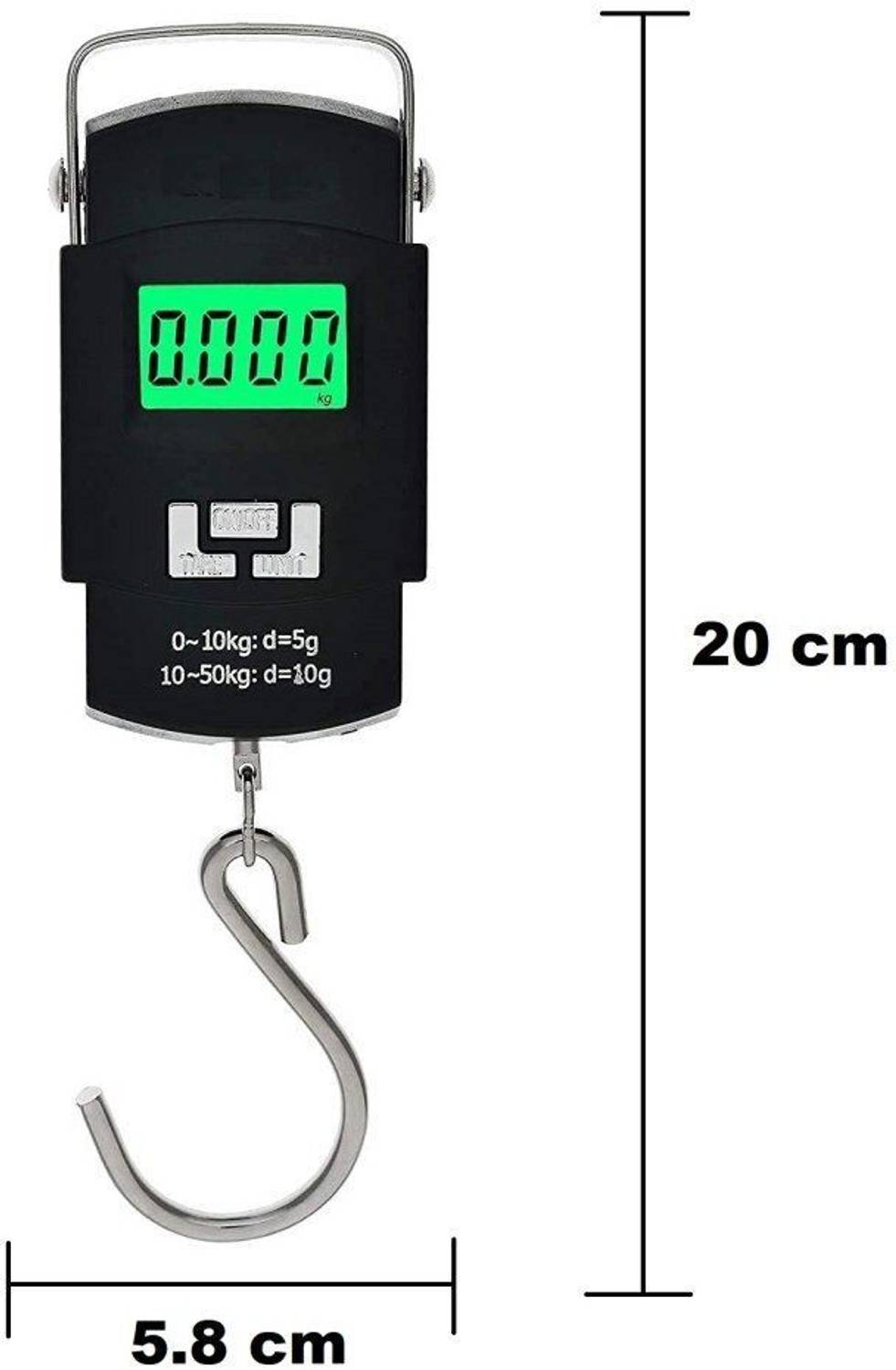 texla 50 Kg Black Pocket Portable Hanging Weighing Scale - Image 2