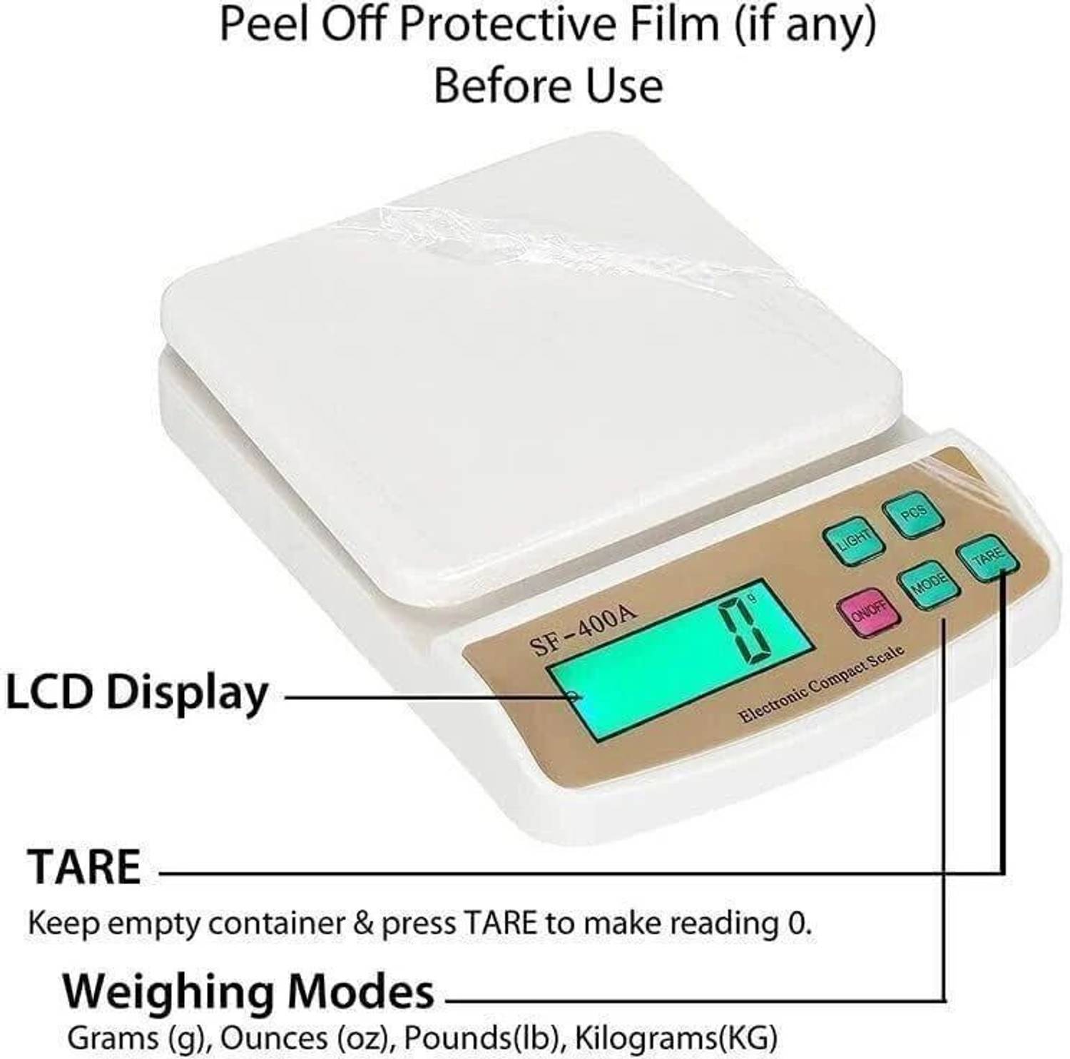 Tenant Electronic Digital 1Gram-10 Kg Weight Scale Lcd Kitchen Weight Scale Machine Measure for measuring fruits,shop,Food,Vegetable,vajan,offer,kata,weight machine Weighing Scale for grocery,kata,taraju,shop,computer kata,tarazu,jewellery,sabzi, Wei - Image 4