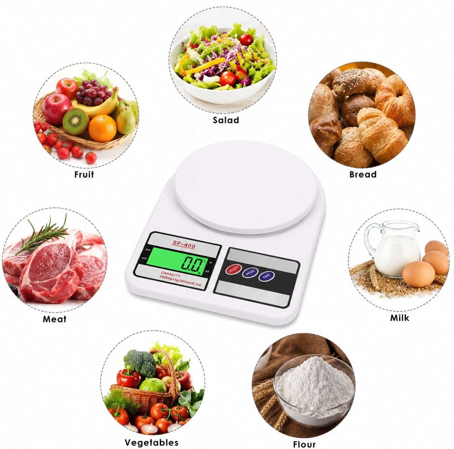 Image of Livtaar Digital 1Gm-10 Kg Weight Scale Lcd For Kitchen and shop Machine kata Weighing Balance Scale