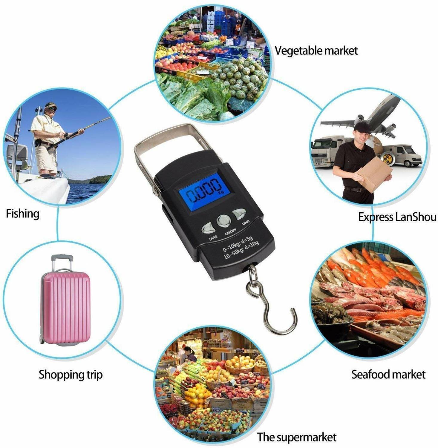 Curify 10g-50Kg Digital Hanging Luggage Scale - Image 3