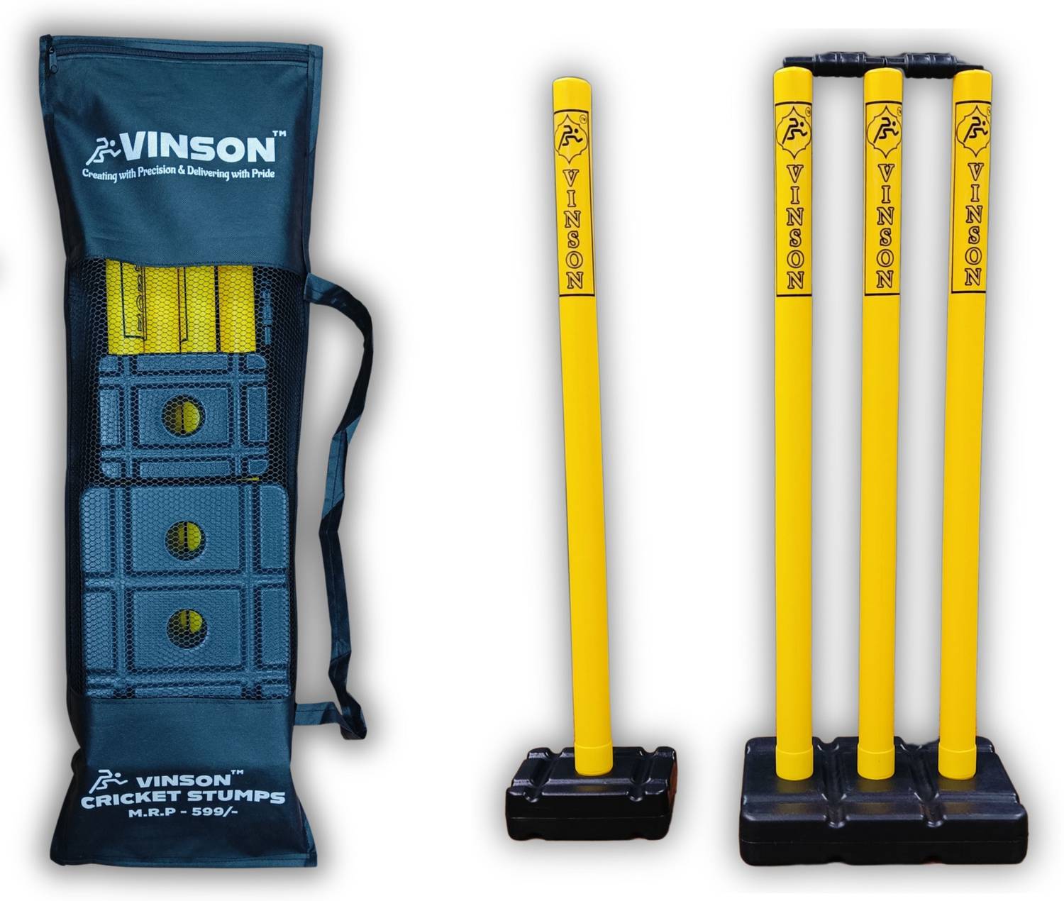 Vinsonsports Senior Cricket Stumps Set 30" Sturdy Full-Size Wicke