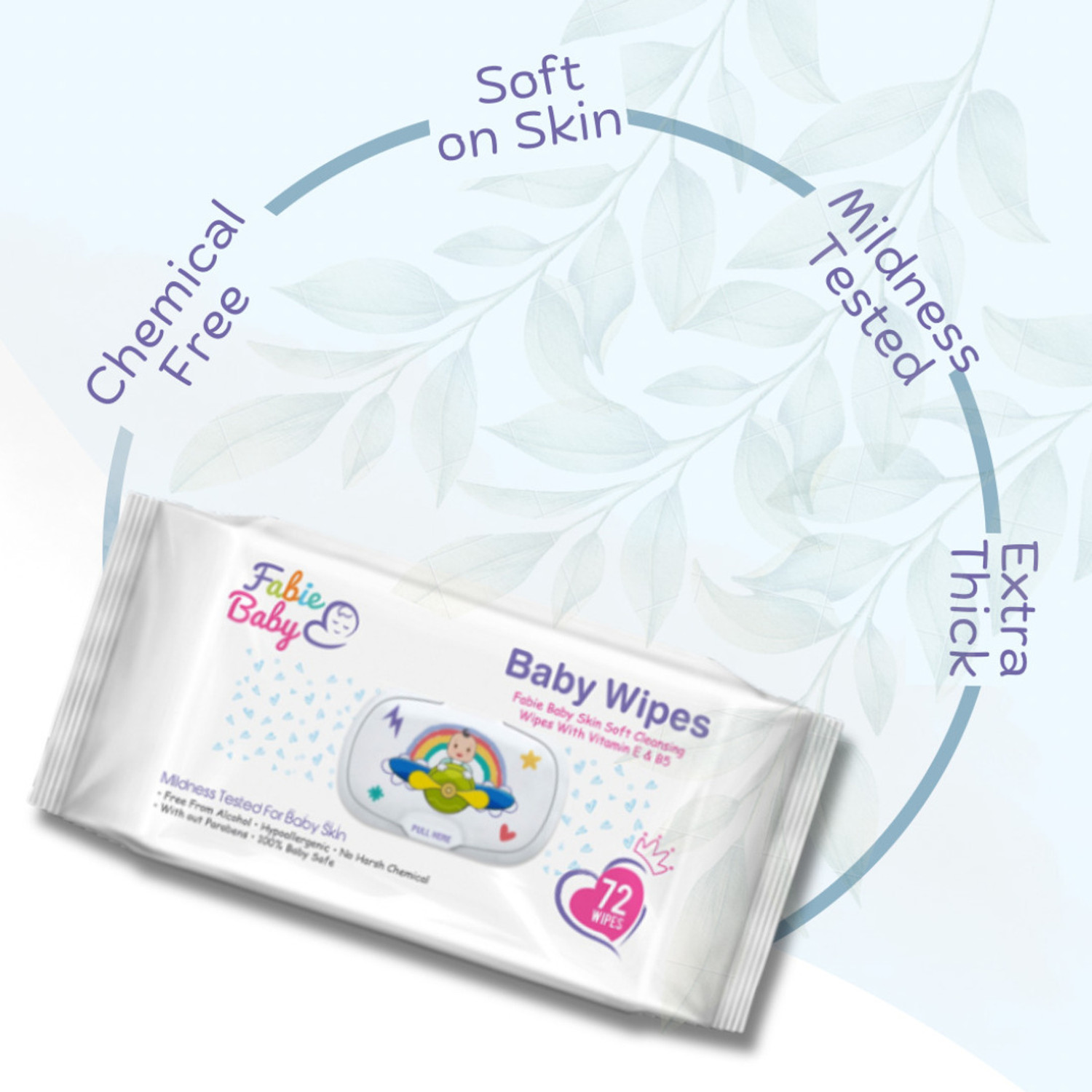 Image of Fabie Baby SkinSoft Baby Wipes 72 Wipes (Single Pack)