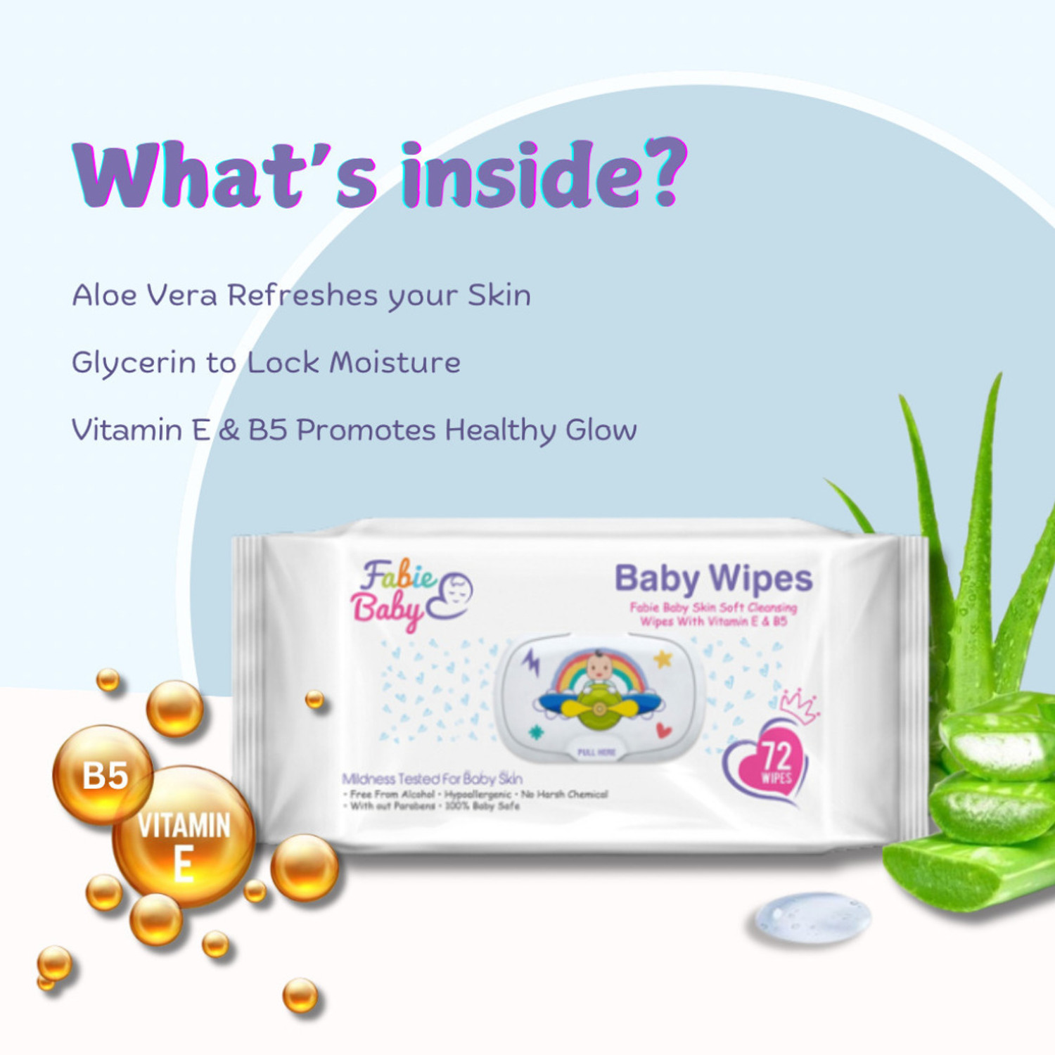 Image of Fabie Baby SkinSoft Baby Wipes 72 Wipes (Single Pack)