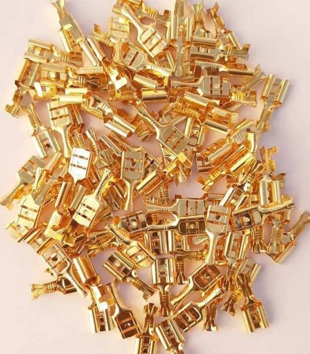 s.k専用 SK Electronics 100 Pcs 6mm Electrical Wire Golden Thimble Lugs