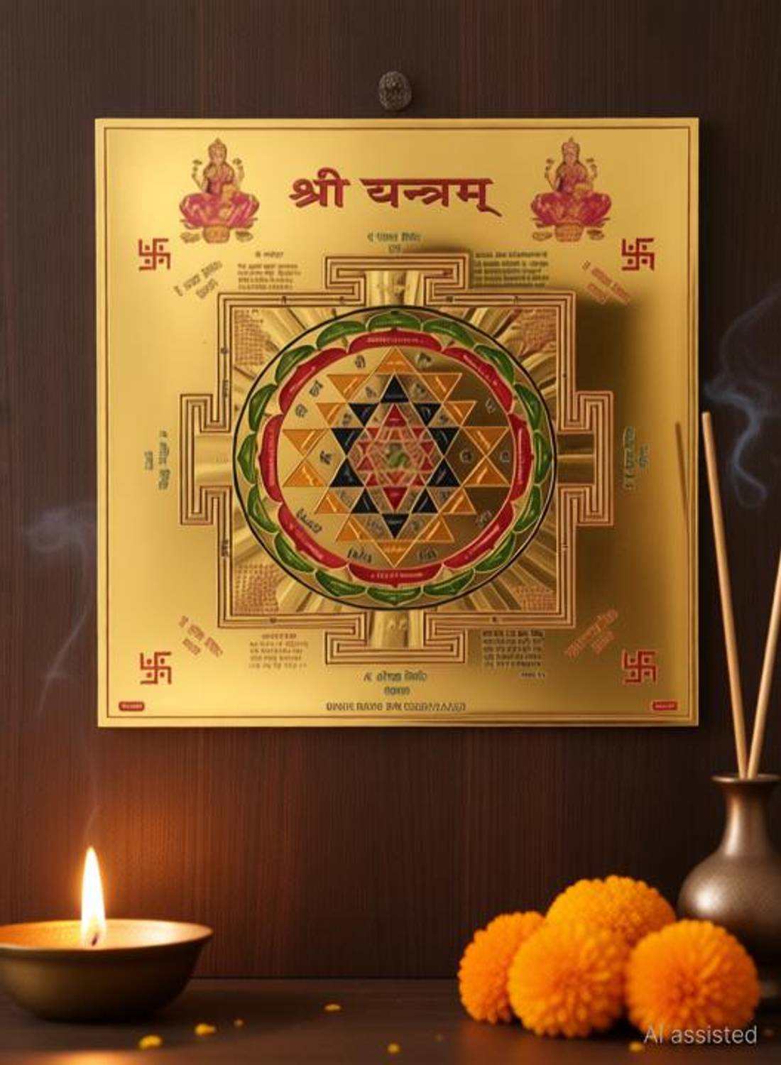 ASTRO BUY EASY shree yantra for wealth and prosperity Brass Yantra