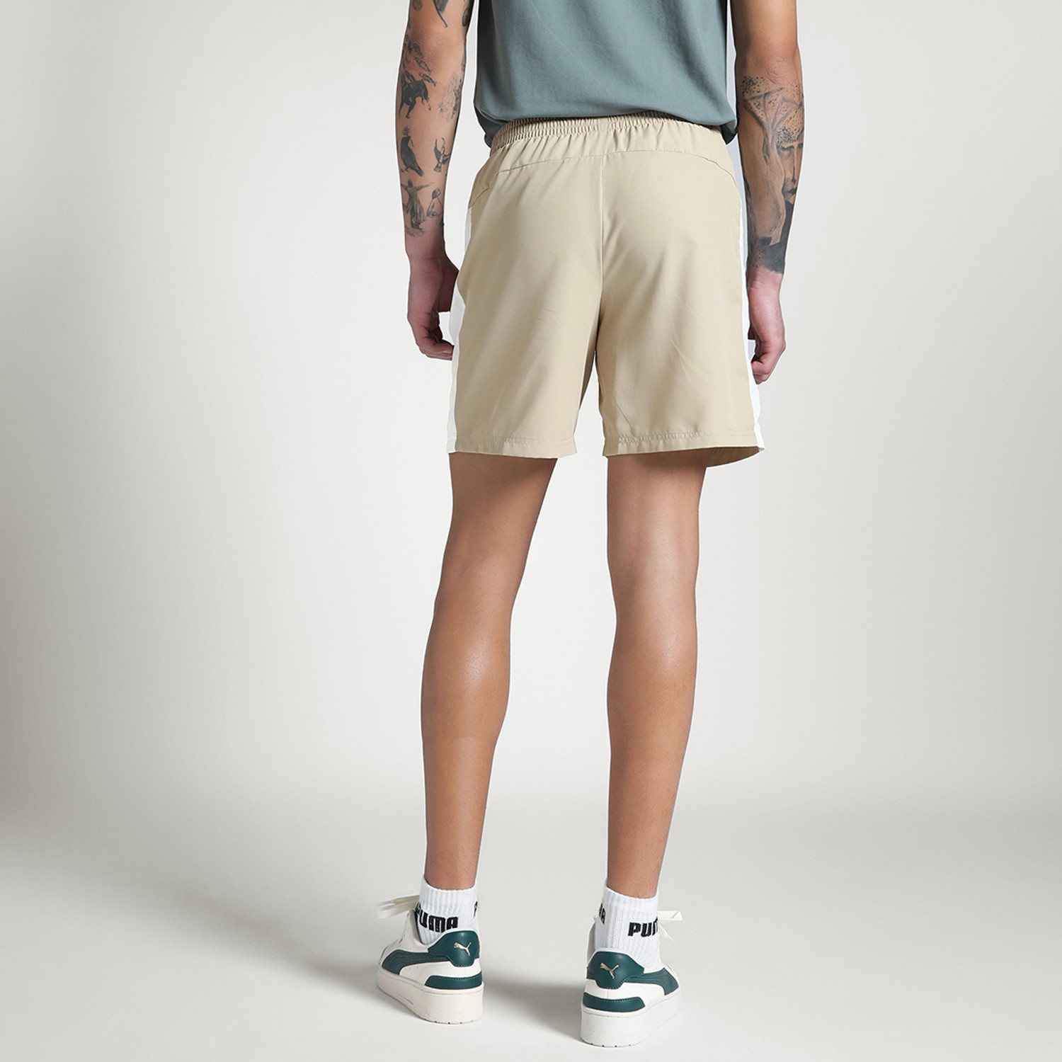 Image of PUMA Solid Men Beige Casual Shorts