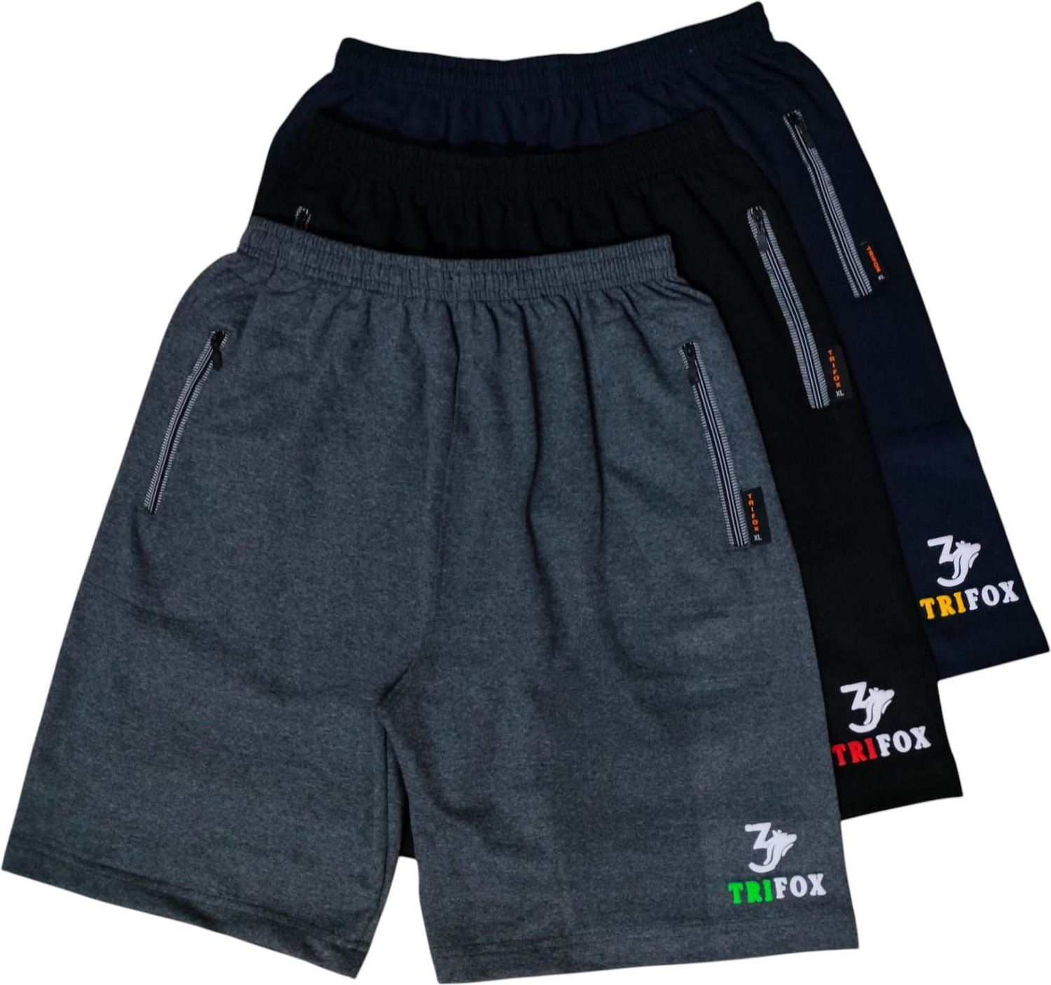 Image of TRIFOX Solid Men Multicolor Casual Shorts