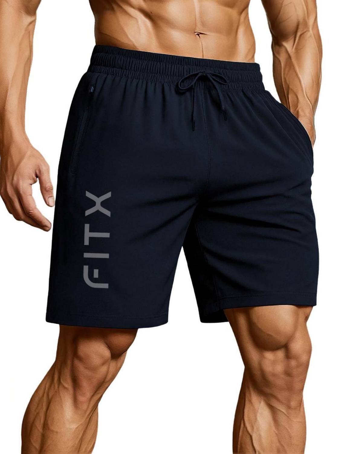 3colors Printed Men Blue Sports Shorts