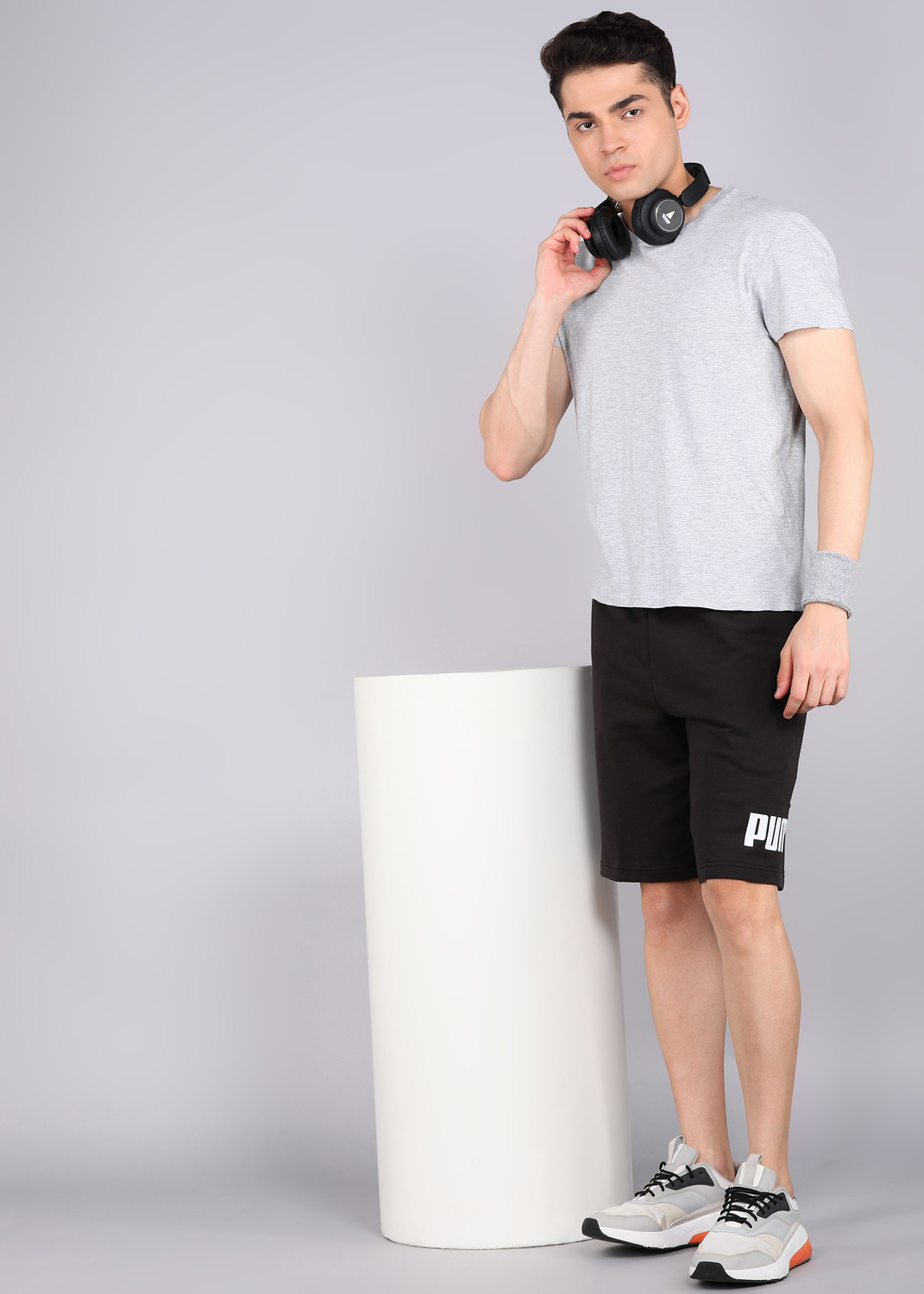Image of PUMA Printed Men Black Casual Shorts